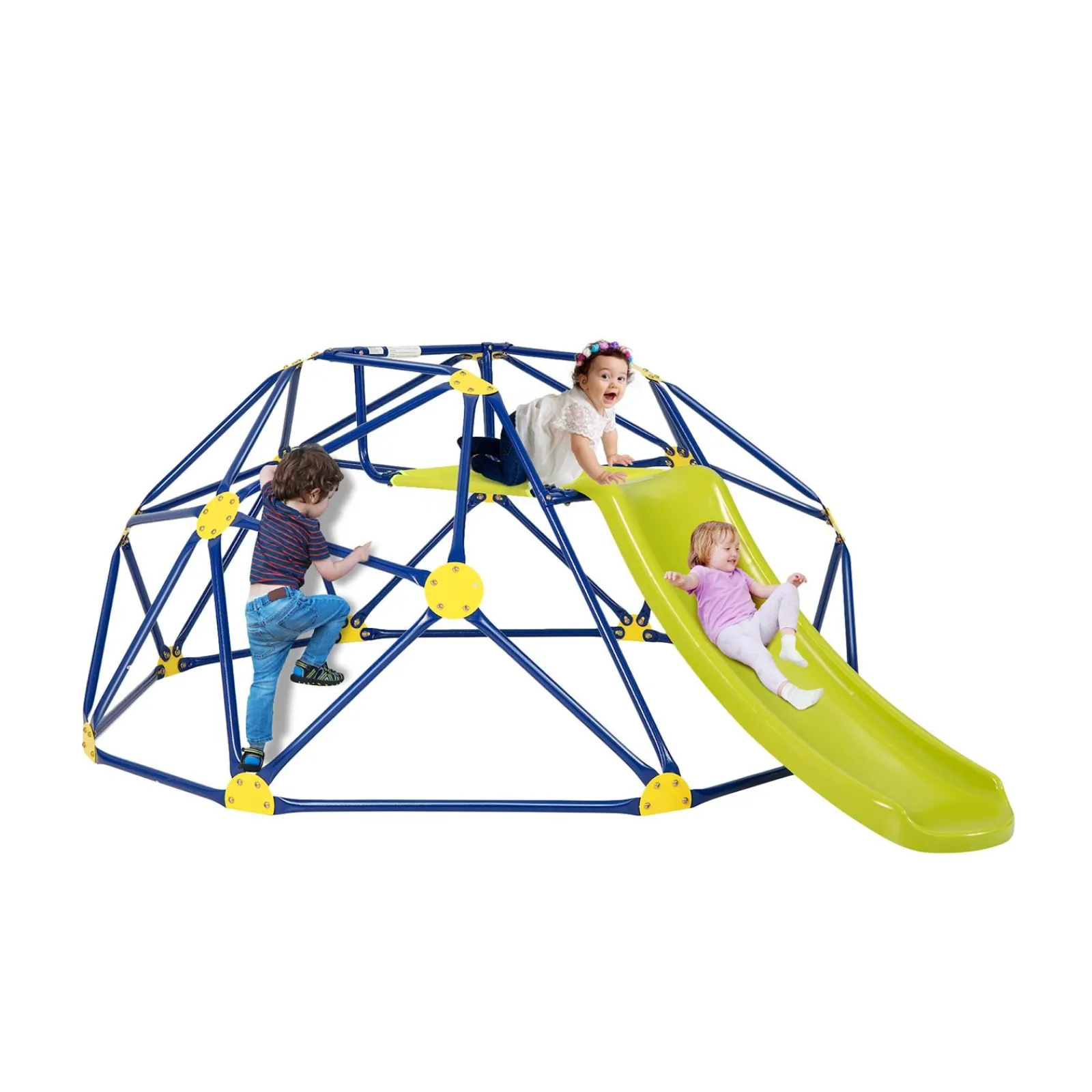 Little Helper Swing & Slide Sets & Garden Play & Trampolines | Kids Climbing Frames & Activity Toys | Children's XL Rust-resistant Indoor | Outdoor Montessori Climbing Frame Dome with Slide | 3-12 years