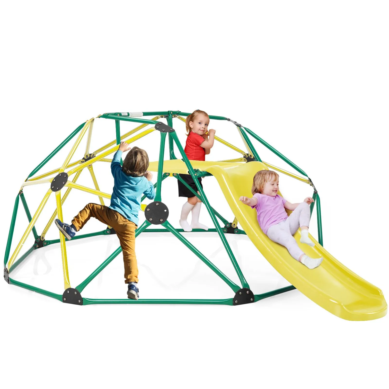 Little Helper Swing & Slide Sets & Garden Play & Trampolines | Kids Climbing Frames & Activity Toys | Children's XL Rust-resistant Indoor | Outdoor Montessori Climbing Frame Dome with Slide | 3-12 years