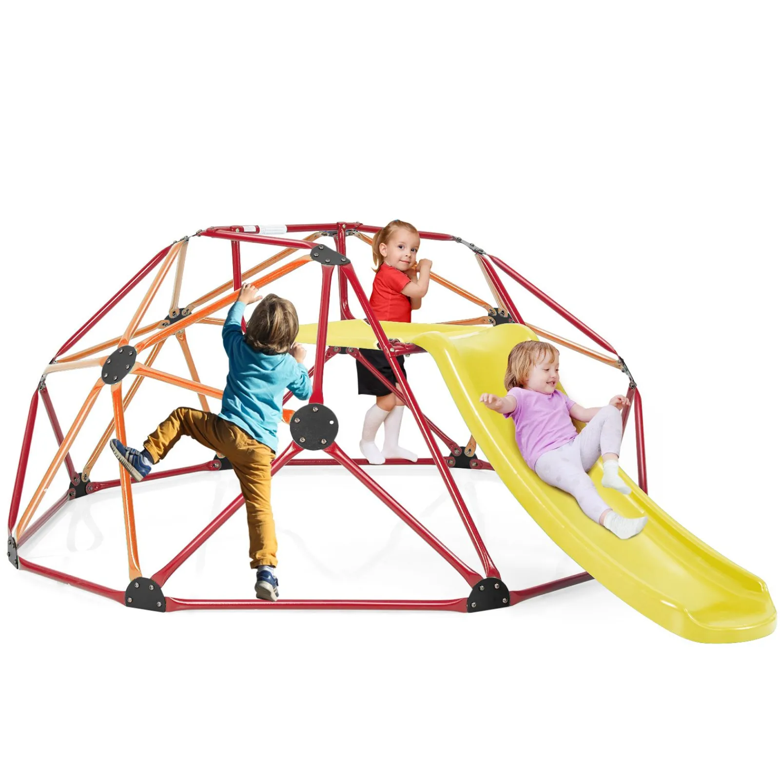 Little Helper Swing & Slide Sets & Garden Play & Trampolines | Kids Climbing Frames & Activity Toys | Children's XL Rust-resistant Indoor | Outdoor Montessori Climbing Frame Dome with Slide | 3-12 years