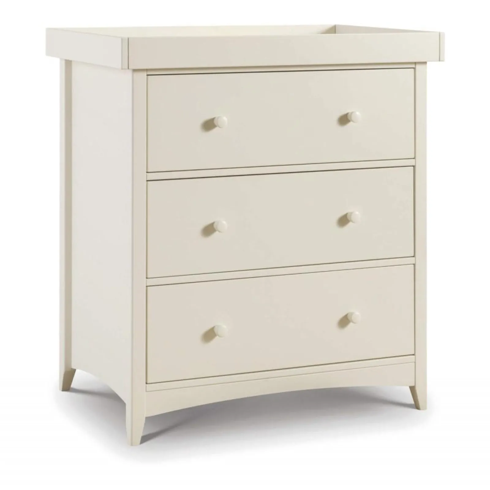 Little Helper Changing Units & Changing Tables & Dressers | Classic Shaker Style Solid Pine Baby Changing Unit | Chest of Drawers | Baby Dresser | vory