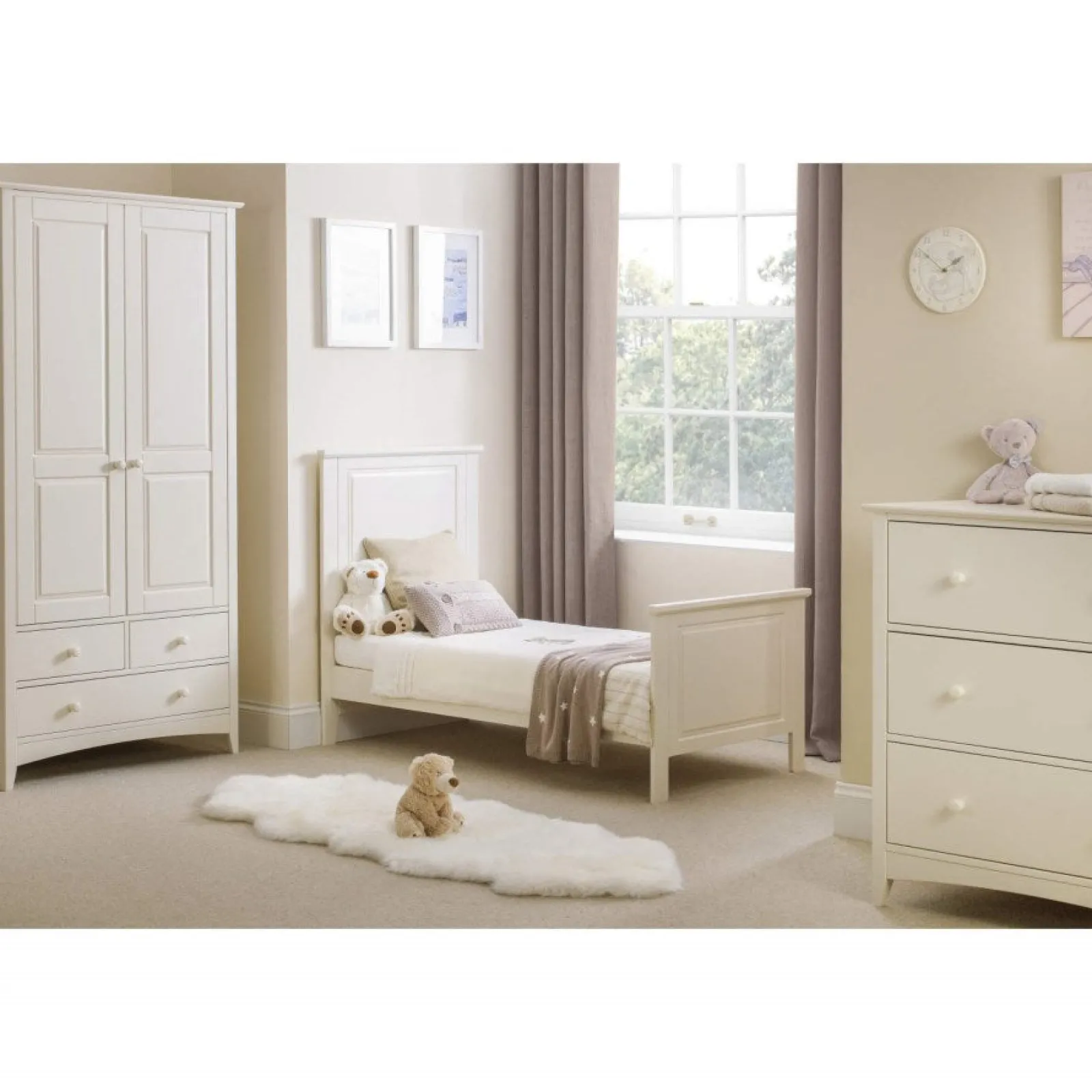 Little Helper Changing Units & Changing Tables & Dressers | Classic Shaker Style Solid Pine Chest of Drawers | 6 Drawers | Ivory White