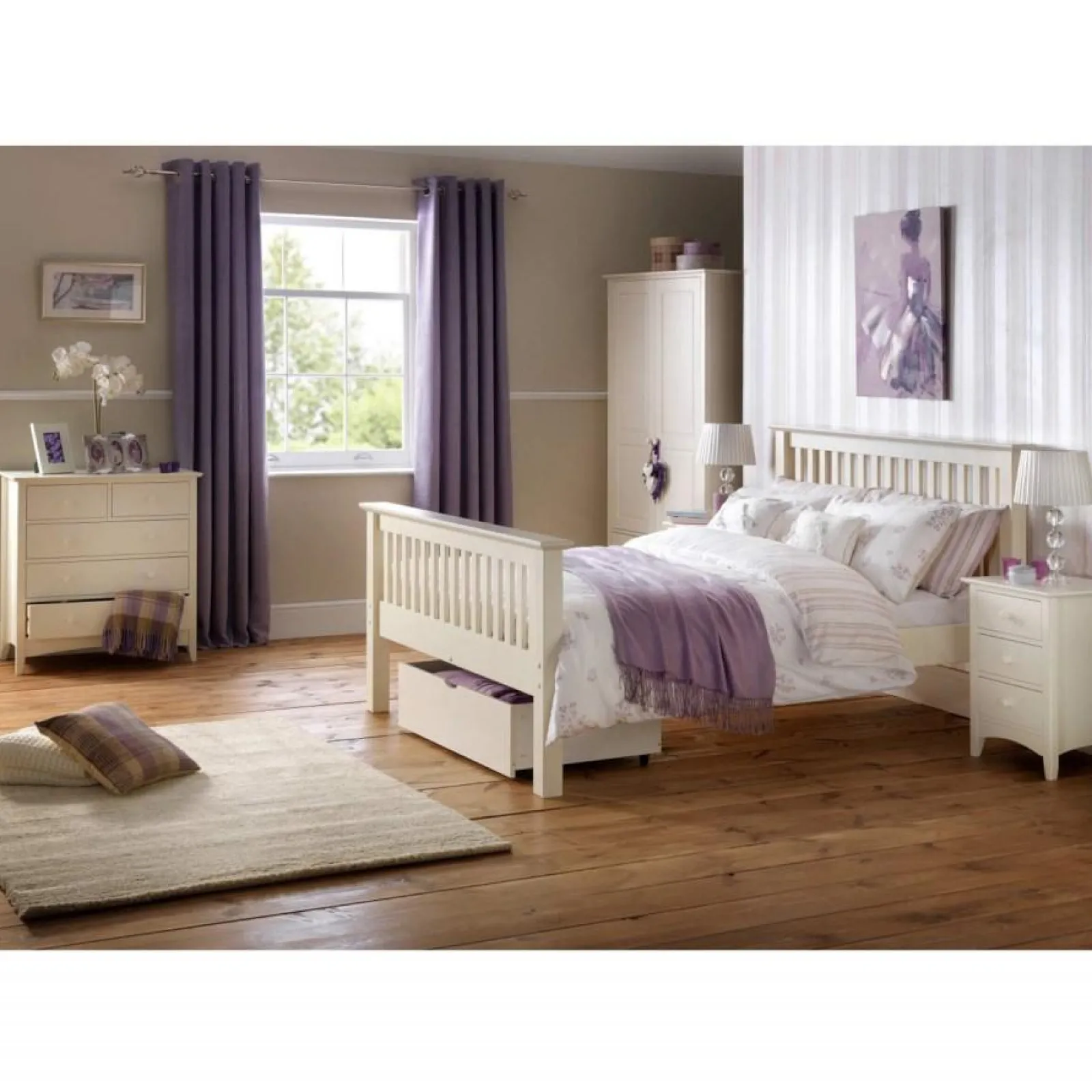 Little Helper Changing Units & Changing Tables & Dressers | Classic Shaker Style Solid Pine Chest of Drawers | 6 Drawers | Ivory White