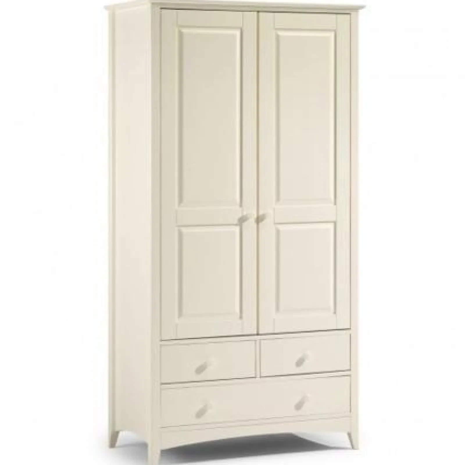 Little Helper Nursery Wardrobes | Classic Shaker Style Solid Pine Combination Wardrobe for Nurseries & Bedrooms - Ivory White