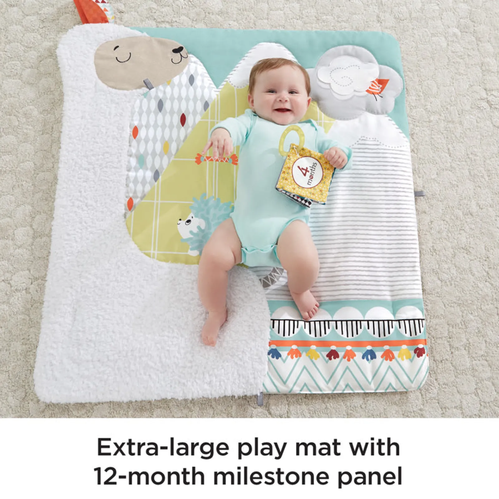 Little Helper Baby Play Gyms & Tummy Time & Activity Centres | Countryside Clouds | Deluxe & Plush Sensory Baby Play Mat | Baby Gym