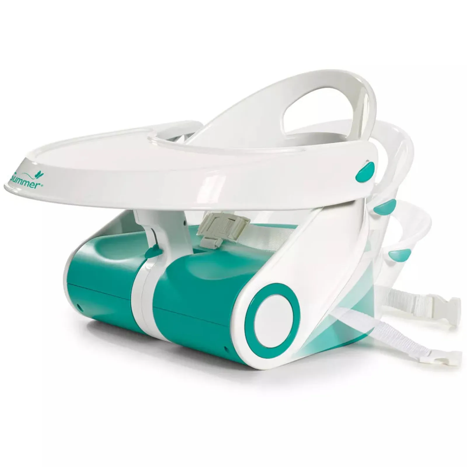 Little Helper Booster Seats & Support Seats | Deluxe Comfort Portable & Folding Baby-to-Toddler Booster Seat | Portable High Chair | Teal & White