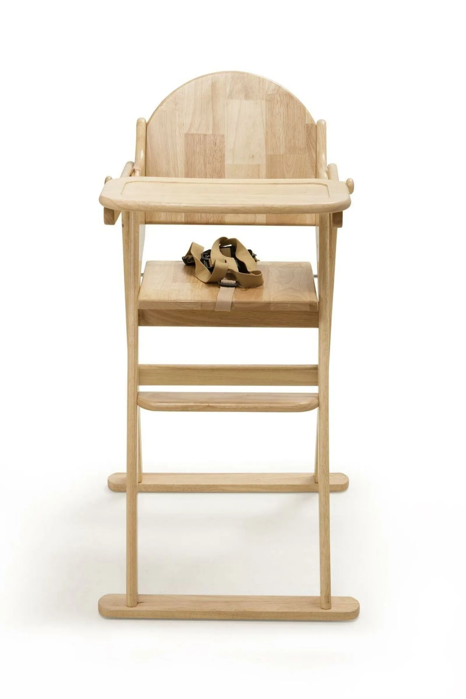 Little Helper High Chairs (wooden) | Deluxe Eco Conscious Solid Wood Space Saving | Easy Folding Highchair | 5 Point Harness | Beech