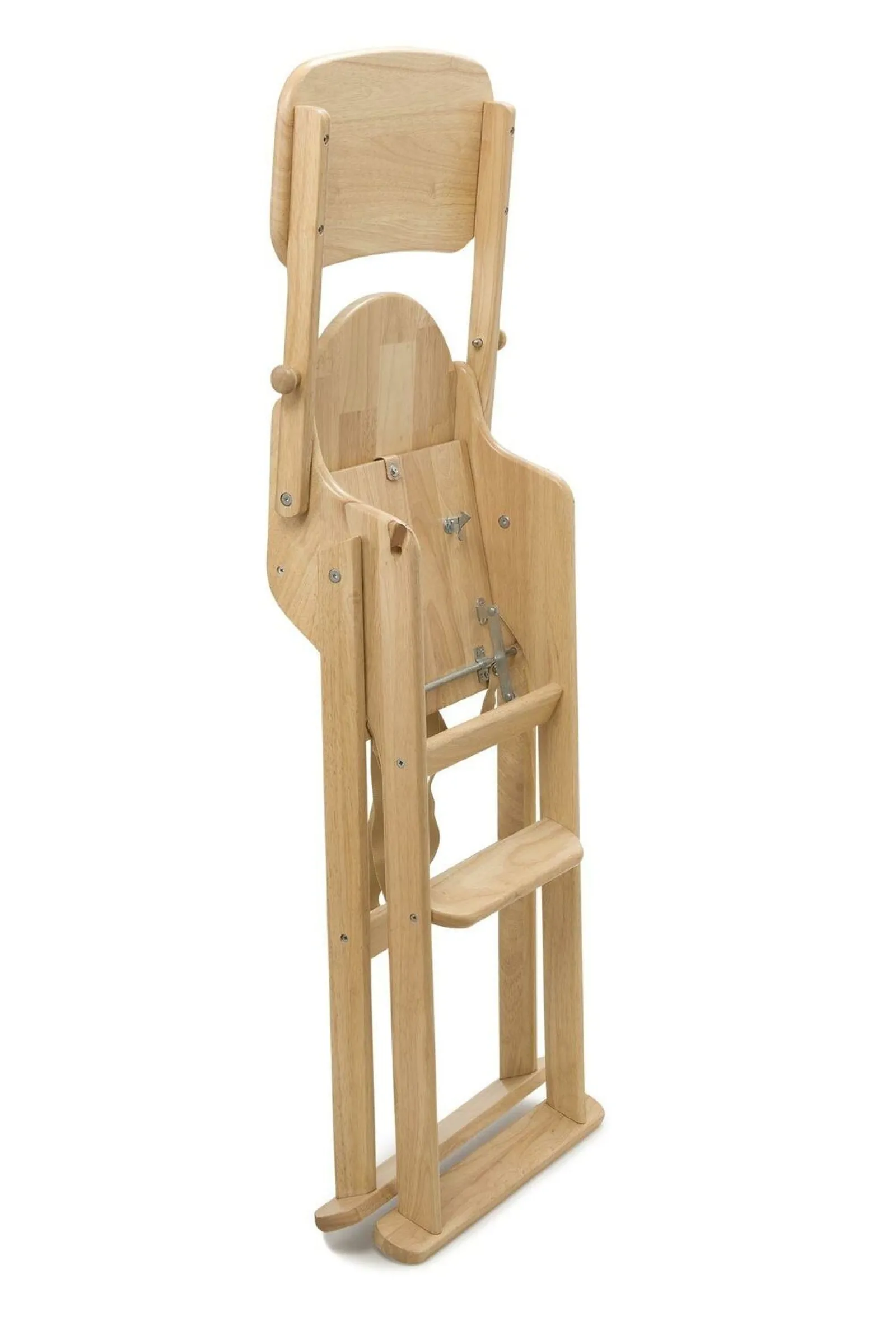 Little Helper High Chairs (wooden) | Deluxe Eco Conscious Solid Wood Space Saving | Easy Folding Highchair | 5 Point Harness | Beech