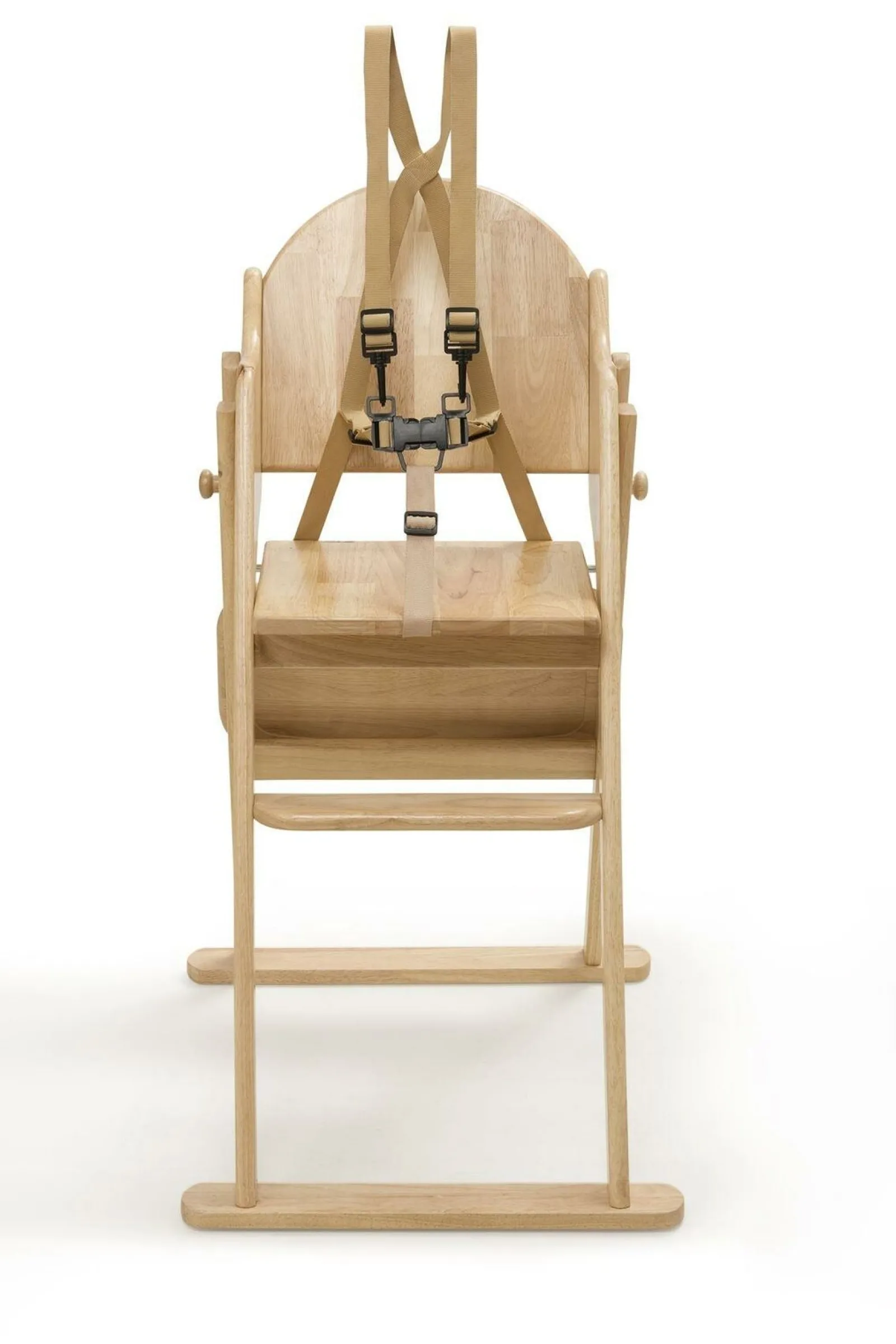 Little Helper High Chairs (wooden) | Deluxe Eco Conscious Solid Wood Space Saving | Easy Folding Highchair | 5 Point Harness | Beech