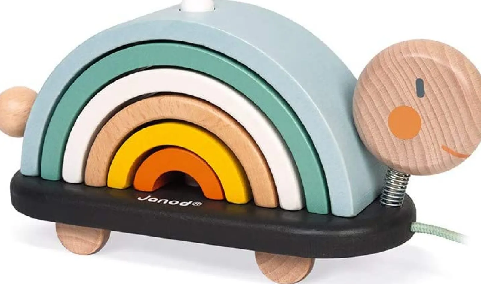 Little Helper Wooden Toys & Educational Toys | Deluxe Eco-Toy | 2-in-1 Rainbow Pull Along Toy & Puzzle | Hand Crafted Wooden Toy | 18m+