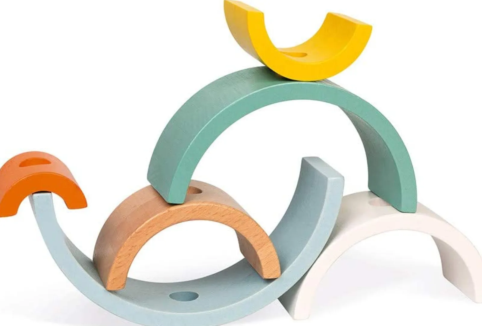 Little Helper Wooden Toys & Educational Toys | Deluxe Eco-Toy | 2-in-1 Rainbow Pull Along Toy & Puzzle | Hand Crafted Wooden Toy | 18m+