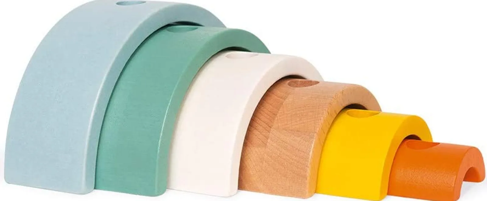 Little Helper Wooden Toys & Educational Toys | Deluxe Eco-Toy | 2-in-1 Rainbow Pull Along Toy & Puzzle | Hand Crafted Wooden Toy | 18m+