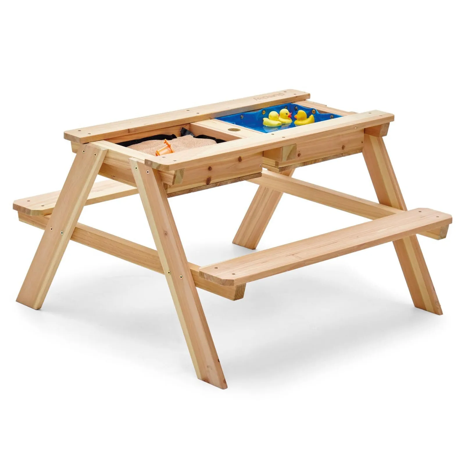 Little Helper Sand & Water Table & Sandpits & Mud Kitchens | Deluxe Heavy Duty 3-in-1 FSC Eco Sand & Water Picnic Bench | Sandpit | Activity Table | 18m+