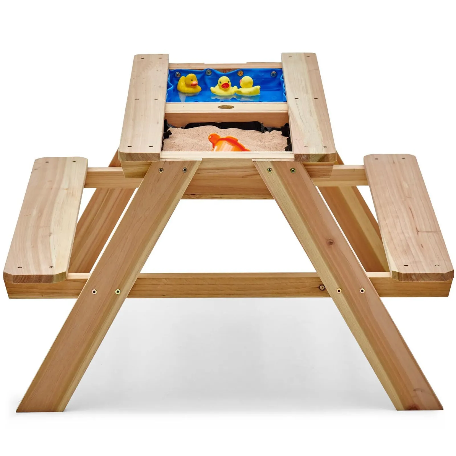 Little Helper Sand & Water Table & Sandpits & Mud Kitchens | Deluxe Heavy Duty 3-in-1 FSC Eco Sand & Water Picnic Bench | Sandpit | Activity Table | 18m+