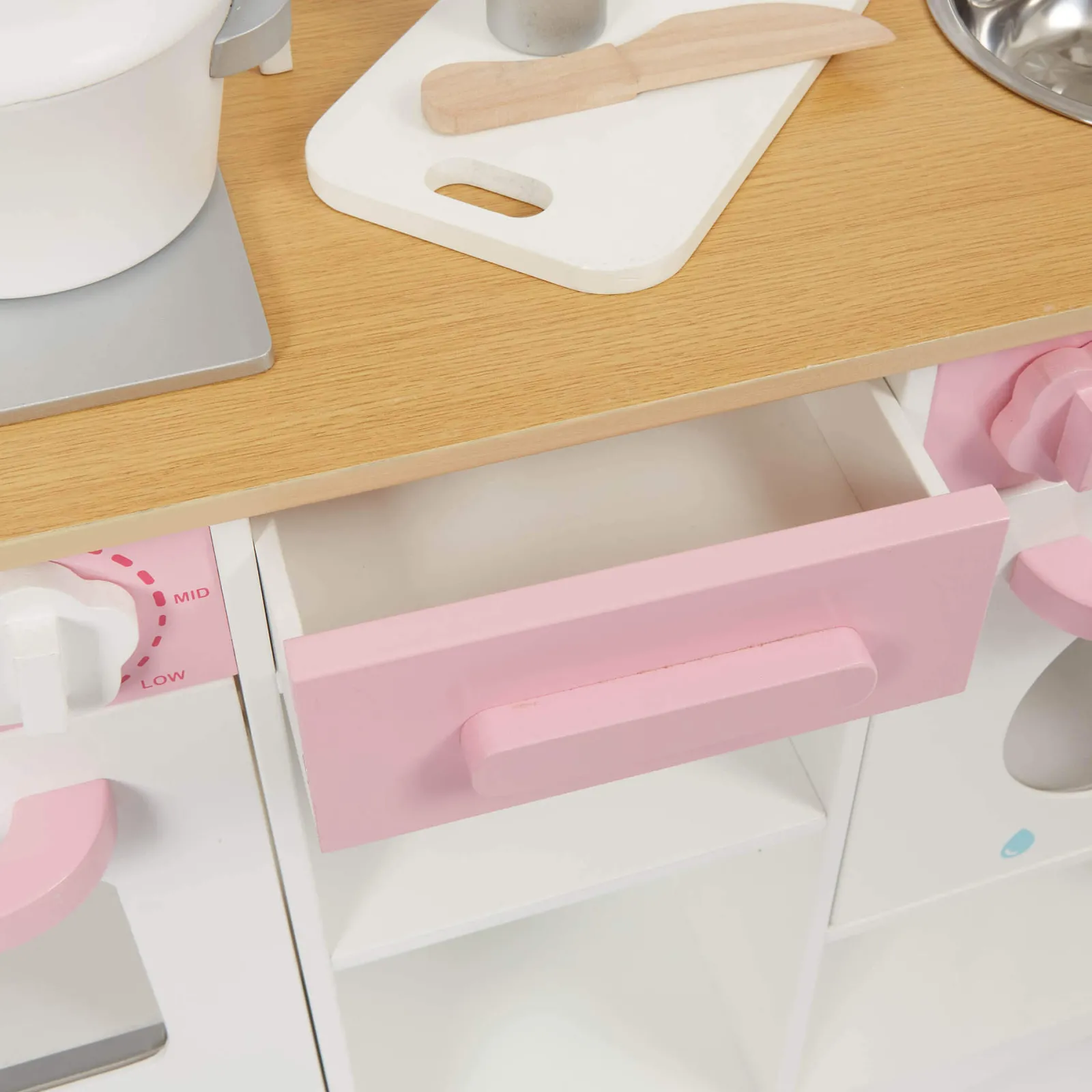 Little Helper Toy Kitchens | Role Play Toys & Pretend Play | Deluxe Montessori Country Toy Kitchen | Wooden Toy Kitchen with Accessories | 3 Years+