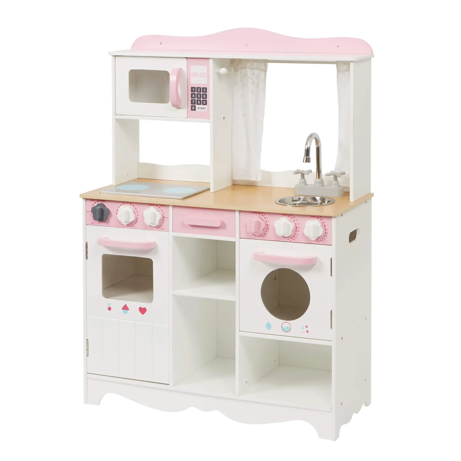 Little Helper Toy Kitchens | Role Play Toys & Pretend Play | Deluxe Montessori Country Toy Kitchen | Wooden Toy Kitchen with Accessories | 3 Years+