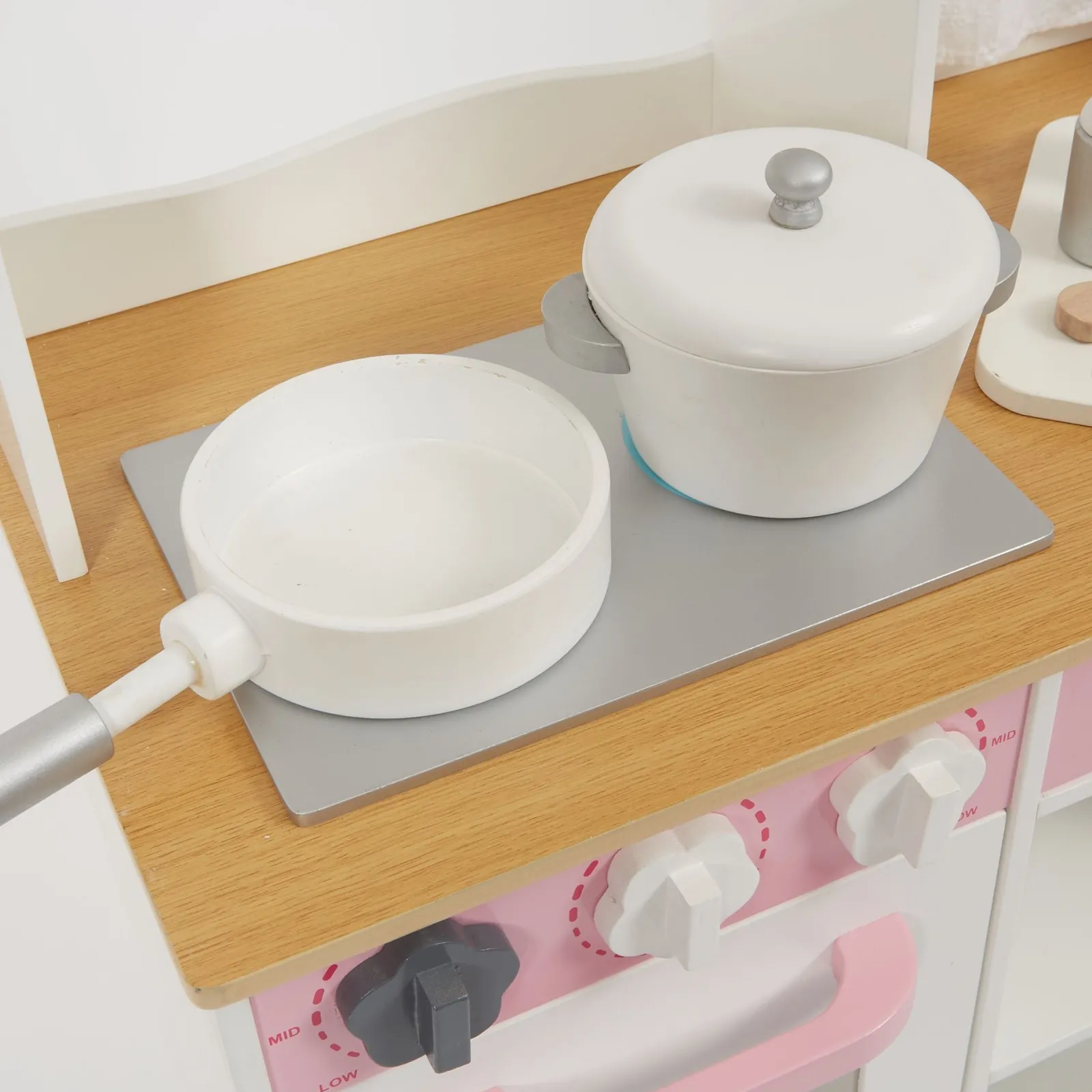 Little Helper Toy Kitchens | Role Play Toys & Pretend Play | Deluxe Montessori Country Toy Kitchen | Wooden Toy Kitchen with Accessories | 3 Years+