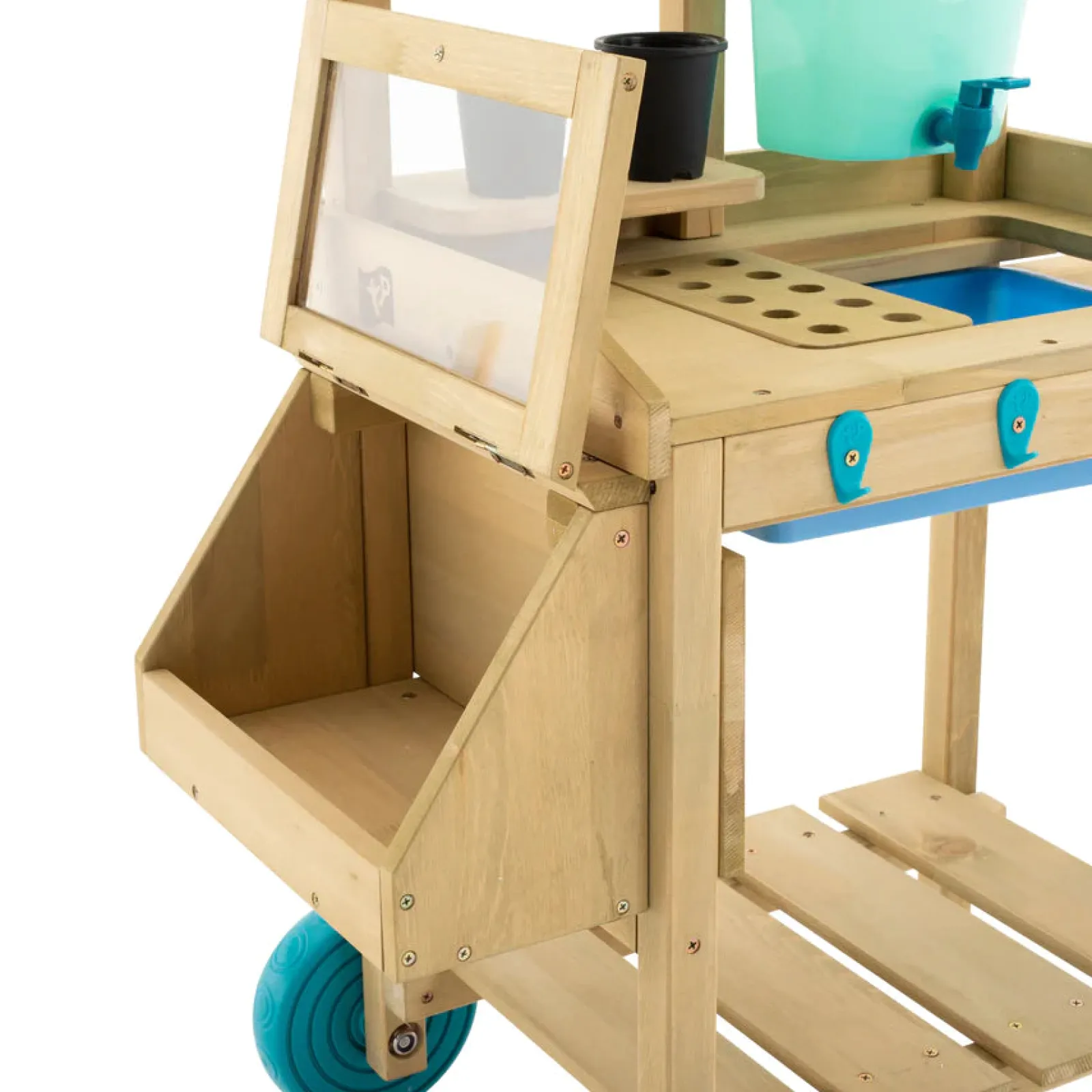 Little Helper Sand & Water Table & Sandpits & Mud Kitchens | Toy Kitchens | Deluxe Montessori Eco & FSC Natural Wood 2-in-1 Mud Kitchen | Potting Bench | 3 Years+