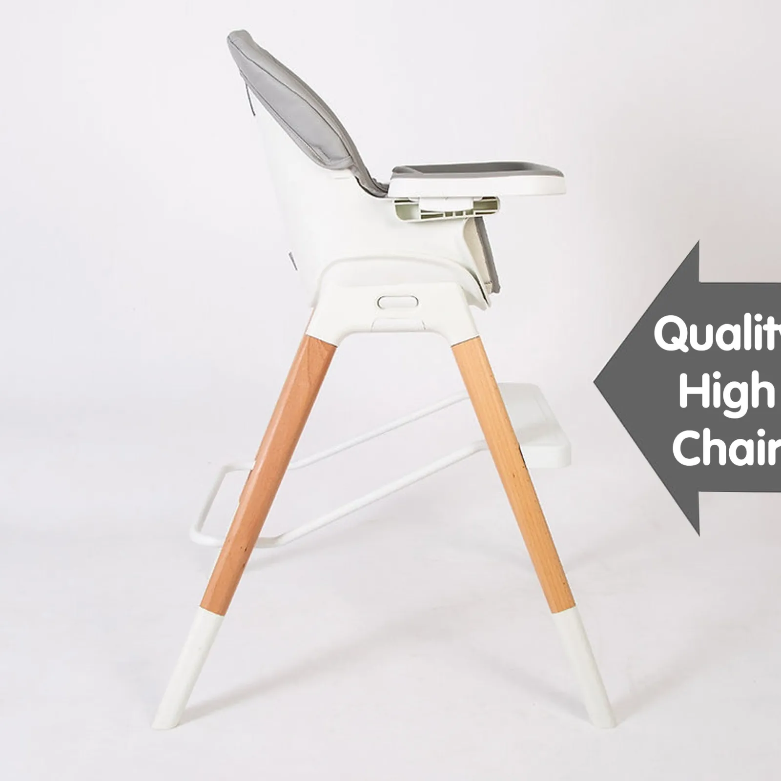 Little Helper High Chairs (wooden) | High Chairs (combination) | Deluxe Montessori 7-in-1 High Chair & Tray | Low Chair | Booster Seat | Stool | Grey Cushion | 6m+