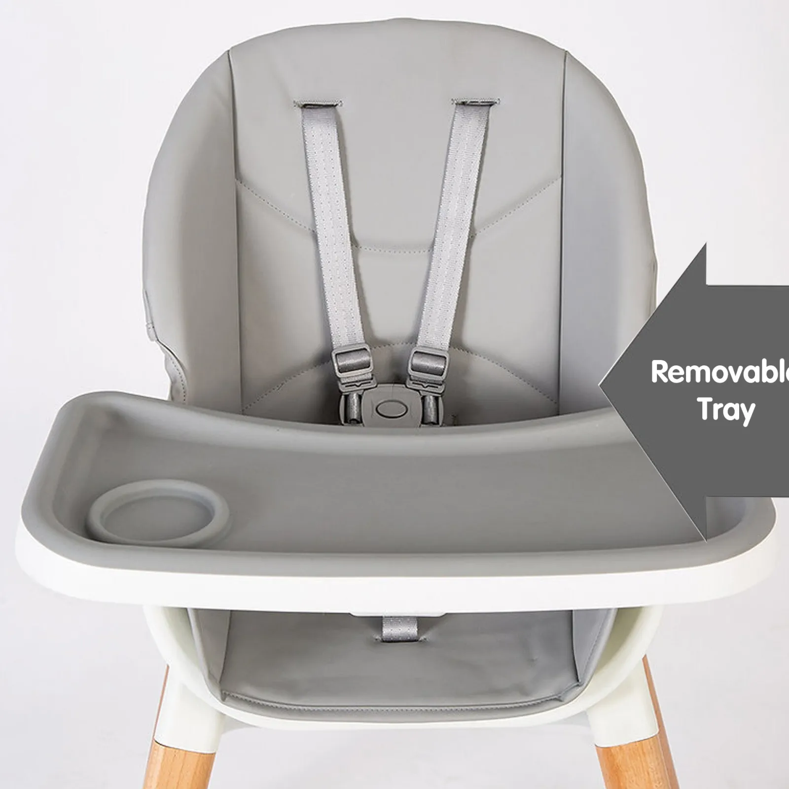Little Helper High Chairs (wooden) | High Chairs (combination) | Deluxe Montessori 7-in-1 High Chair & Tray | Low Chair | Booster Seat | Stool | Grey Cushion | 6m+