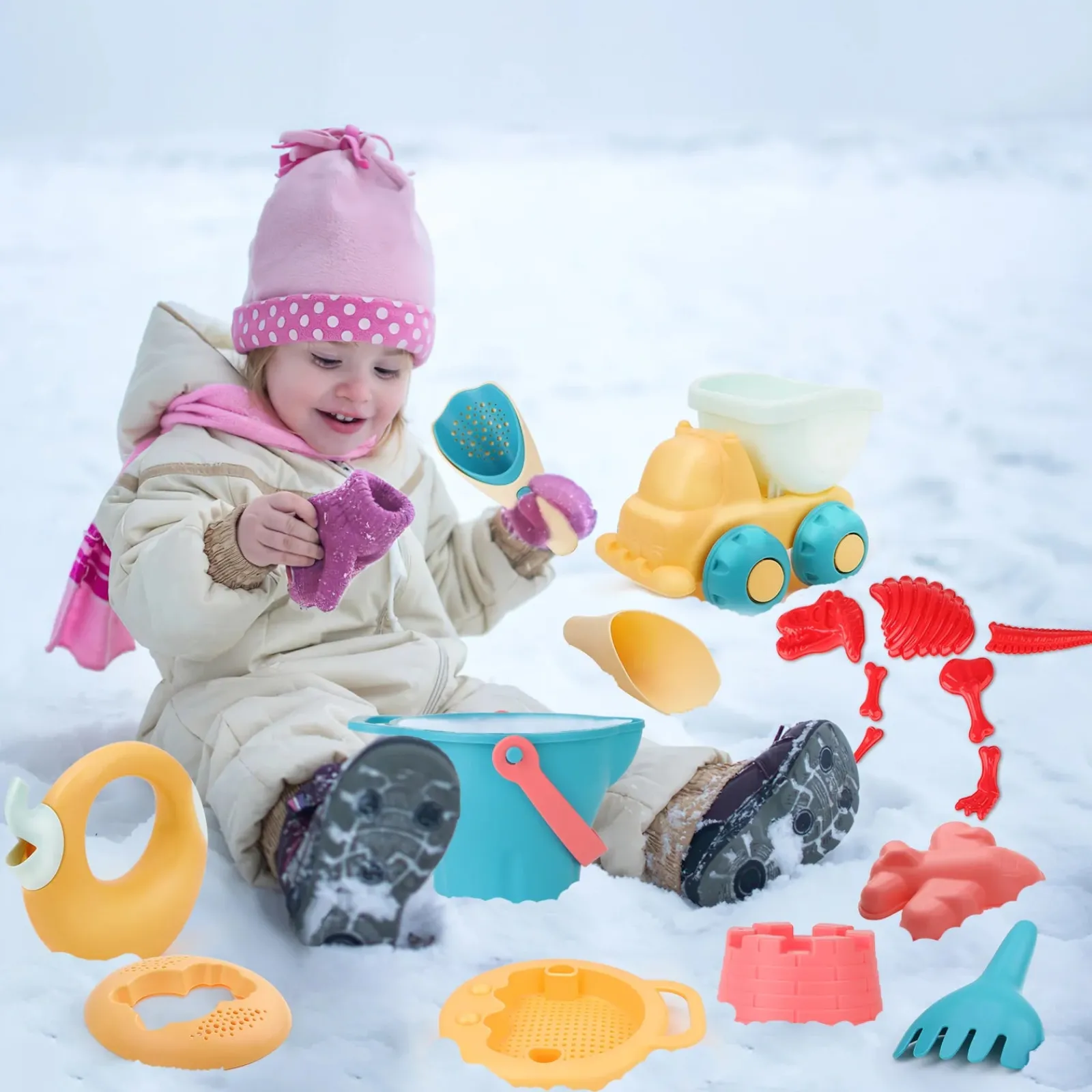Little Helper Sand & Water Table & Sandpits & Mud Kitchens | Montessori Toys & Products | Deluxe Set Eco-Friendly 19pc Bucket & Spade Set | Waterwheel | Outdoor Kids Toys for Sand Pit | 3 years+