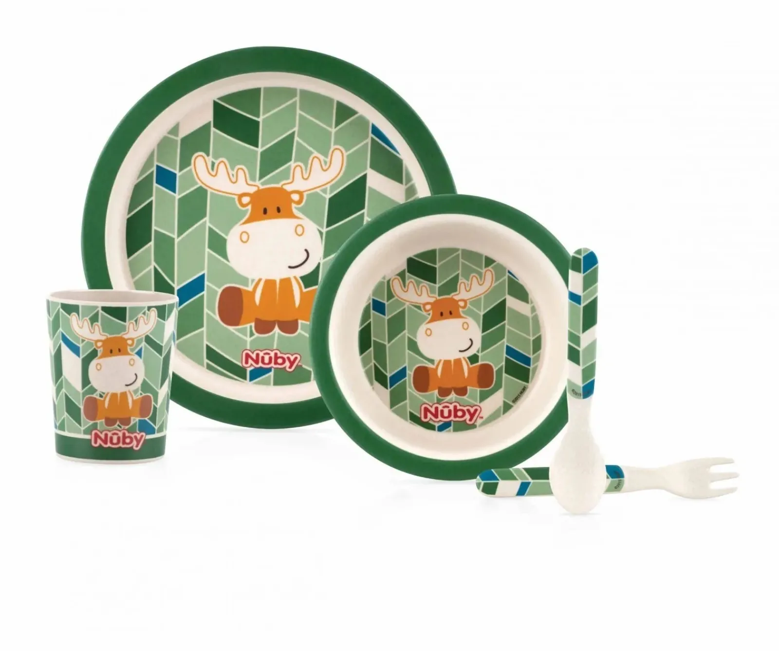 Little Helper Weaning & Feeding | Dishwasher-Safe Eco Conscious Bamboo Weaning Set | Infant Feeding Set | 4 Animal Choices