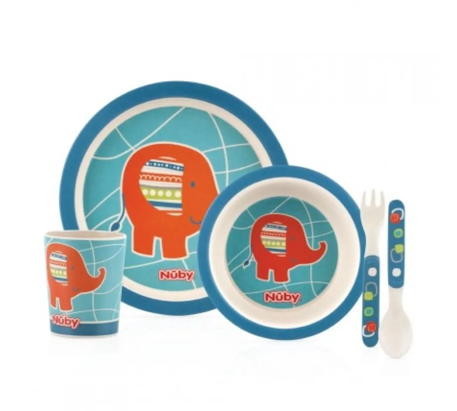Little Helper Weaning & Feeding | Dishwasher-Safe Eco Conscious Bamboo Weaning Set | Infant Feeding Set | 4 Animal Choices