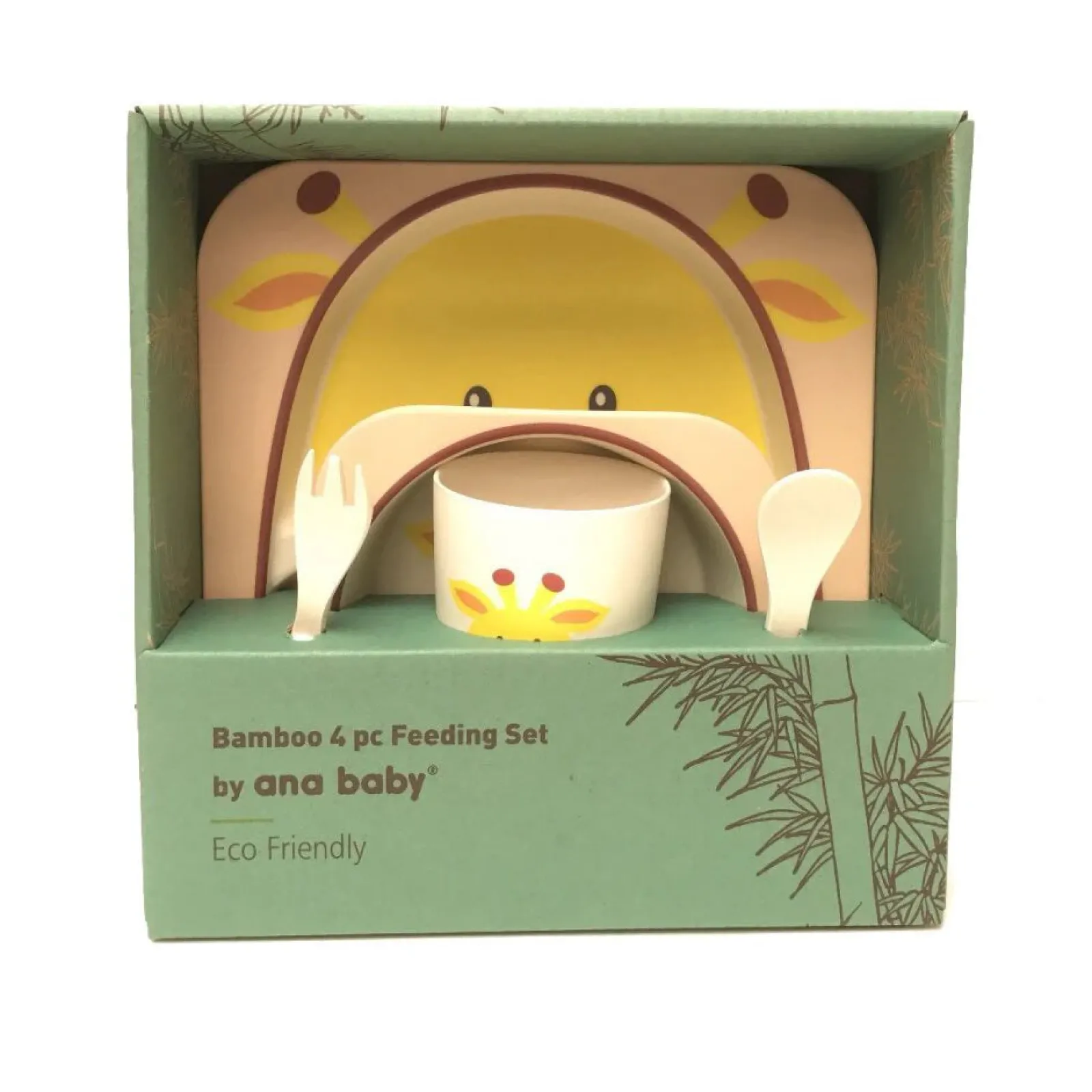 Little Helper Weaning & Feeding | Dishwasher-Safe Eco Conscious Bamboo Weaning Set | Infant Feeding Set | Animal Designs