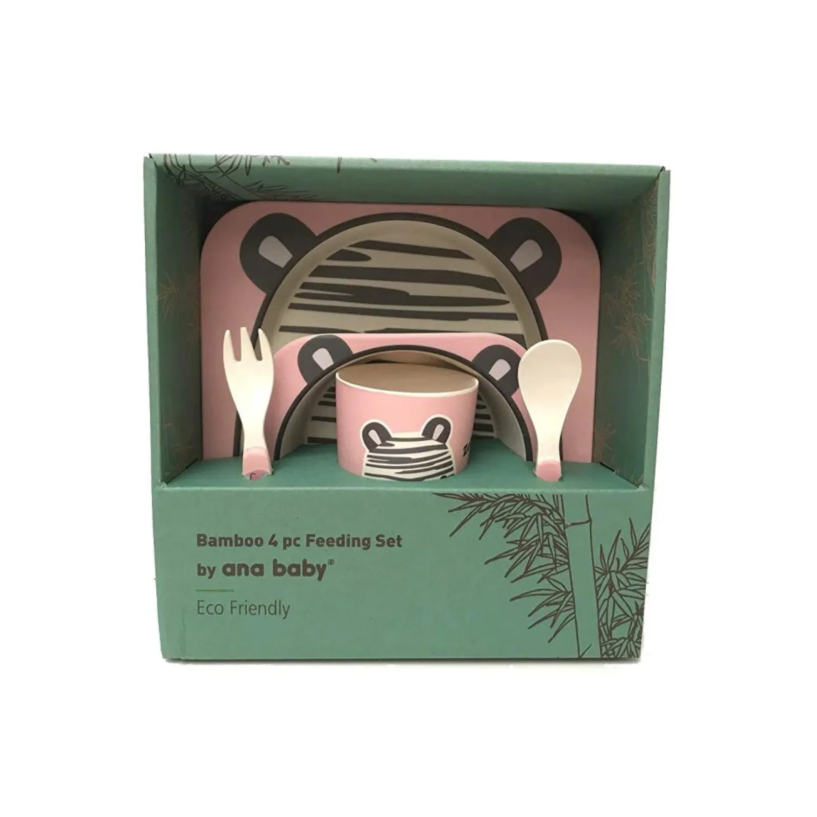 Little Helper Weaning & Feeding | Dishwasher-Safe Eco Conscious Bamboo Weaning Set | Infant Feeding Set | Animal Designs