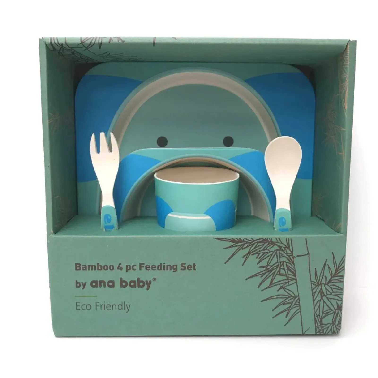 Little Helper Weaning & Feeding | Dishwasher-Safe Eco Conscious Bamboo Weaning Set | Infant Feeding Set | Animal Designs
