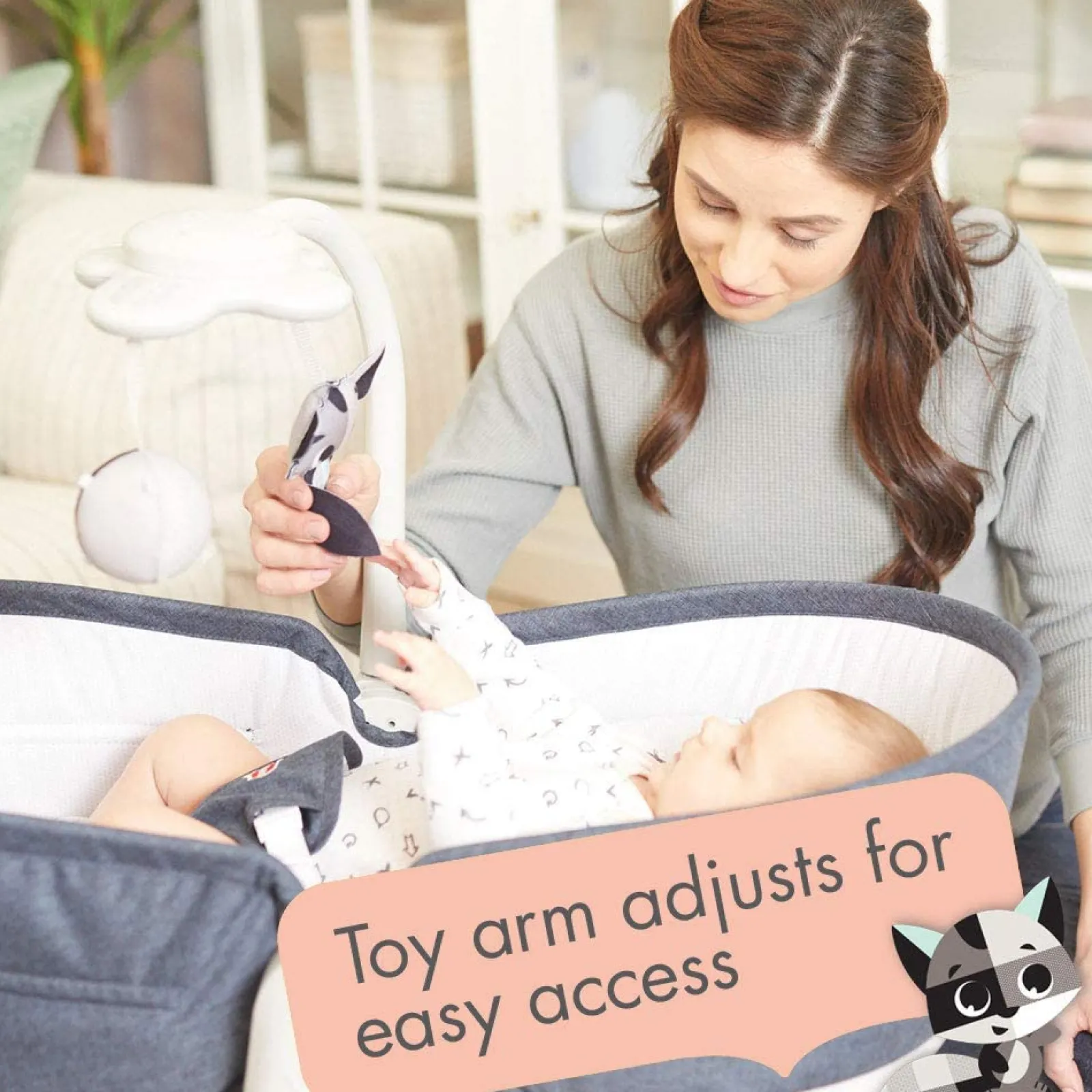 Little Helper Baby Bouncers & Rockers | Double Denim Baby Bouncer Rocker & Daytime Crib | 3-in-1 Reclining Positions | From 0m+