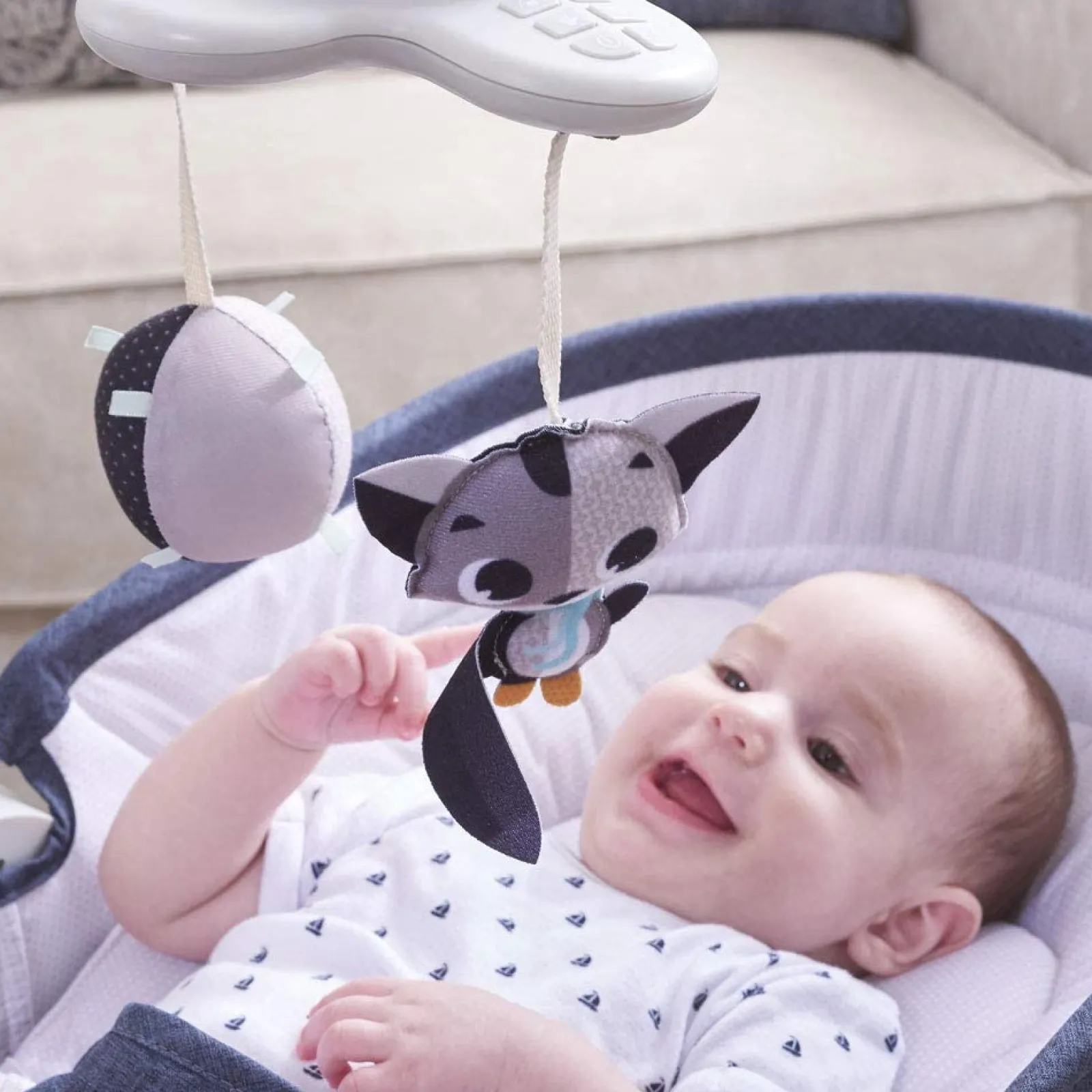 Little Helper Baby Bouncers & Rockers | Double Denim Baby Bouncer Rocker & Daytime Crib | 3-in-1 Reclining Positions | From 0m+