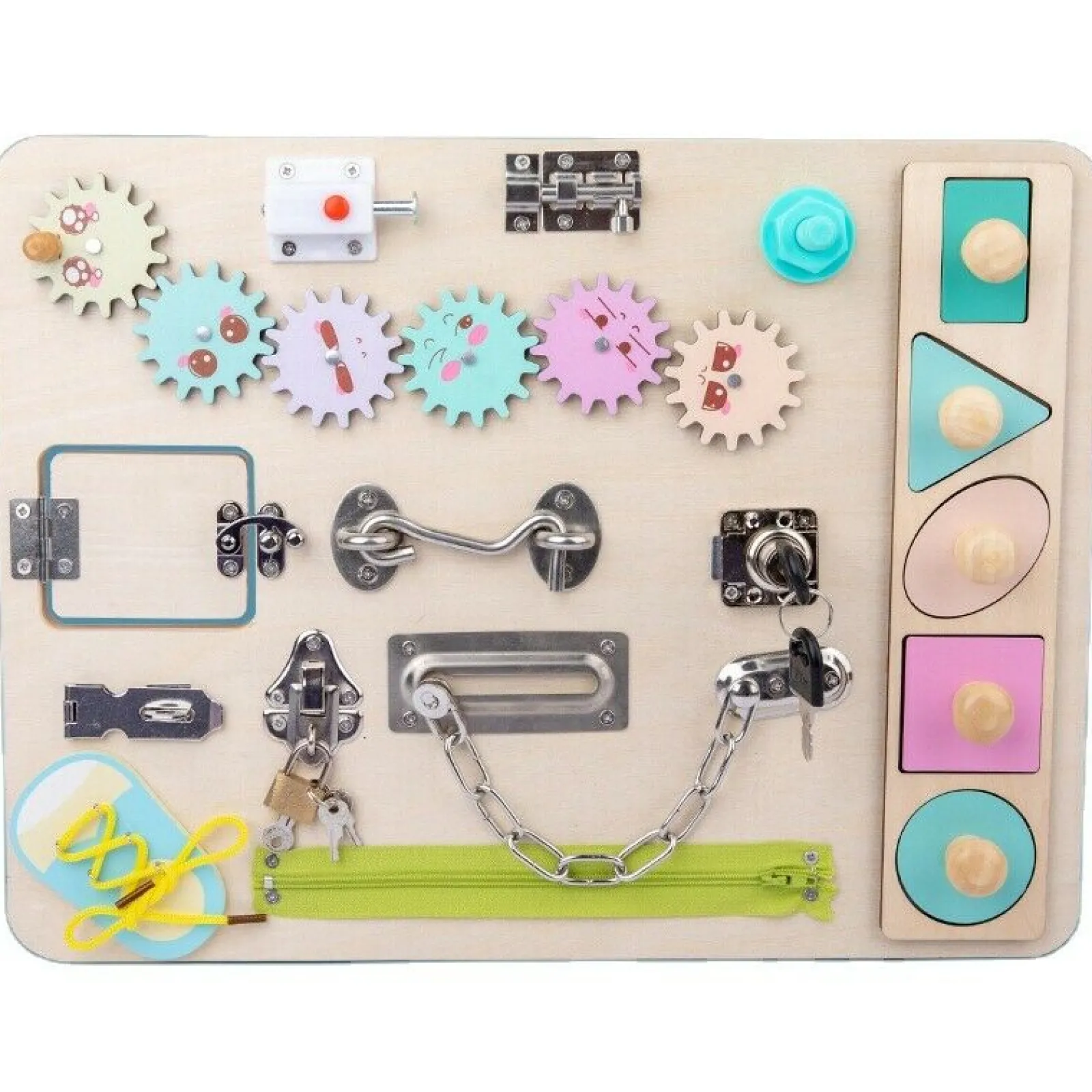 Little Helper Wooden Toys & Educational Toys | Montessori Toys & Products | Early Educational Toy | Eco Wooden Toy | Montessori Wood Busy Board