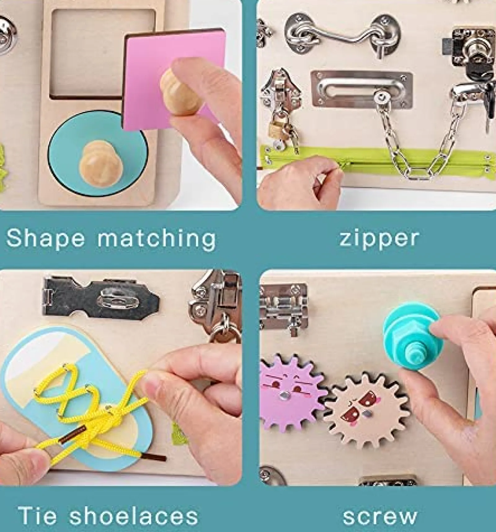 Little Helper Wooden Toys & Educational Toys | Montessori Toys & Products | Early Educational Toy | Eco Wooden Toy | Montessori Wood Busy Board