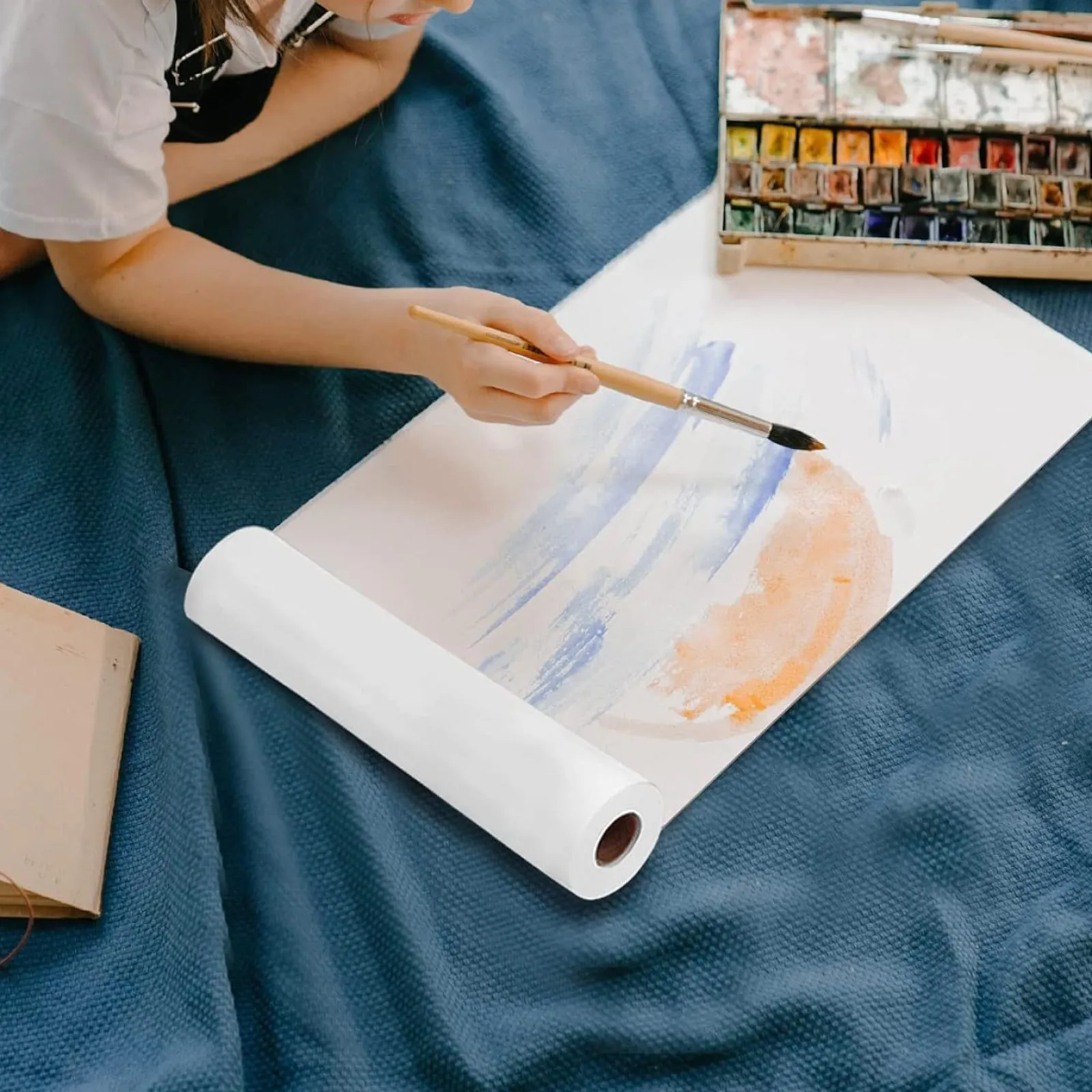 Little Helper Kids Arts & Crafts & Accessories | Easels & Accessories | Easel and Table Sugar Paper | 50cm Wide x 8m Long | Newspaper Quality Paper 55gsm