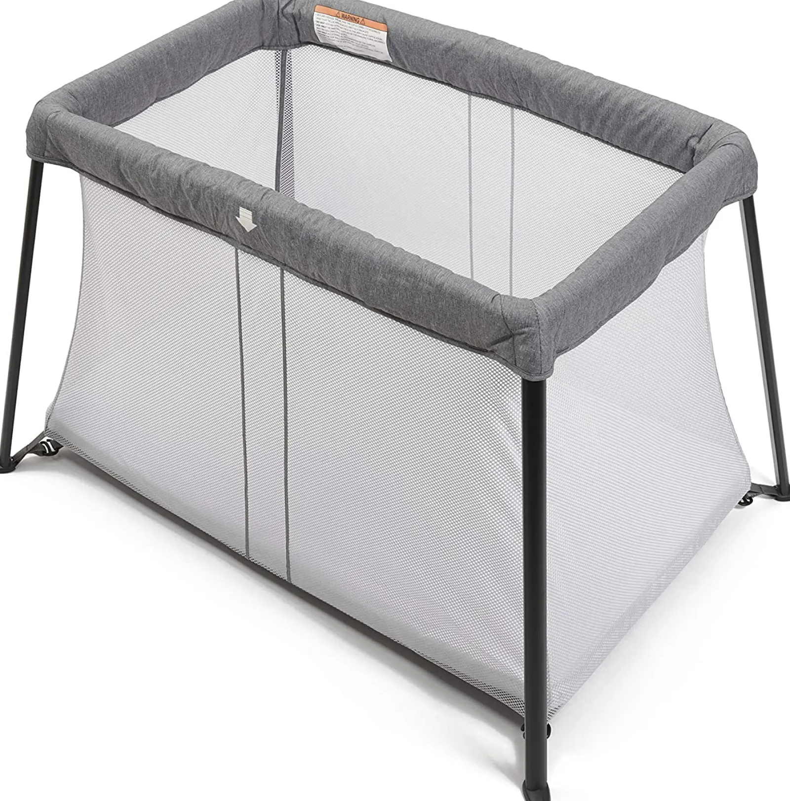 Little Helper Baby Playpens | Travel Cots & Travel Beds | Easy Assembly 2-in-1 Lightweight Portable Baby Playpen & Travel Cot | Thick Mattress, Sheet & Carry Bag | Grey | 0-36m