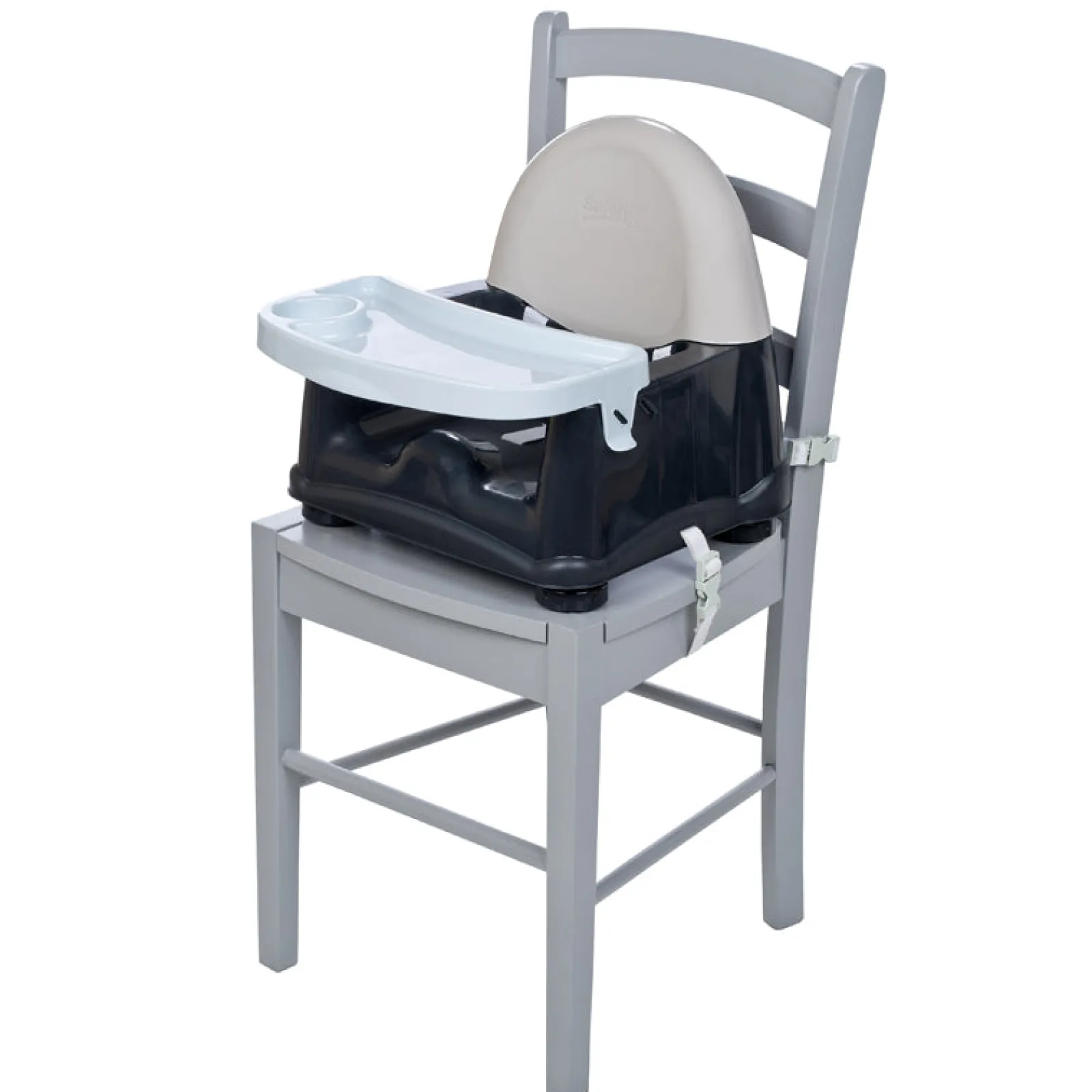 Little Helper Booster Seats & Support Seats | Easy Care Swing Tray Baby Booster Seat with Tray | Feeding Seat | Grey, Black & White