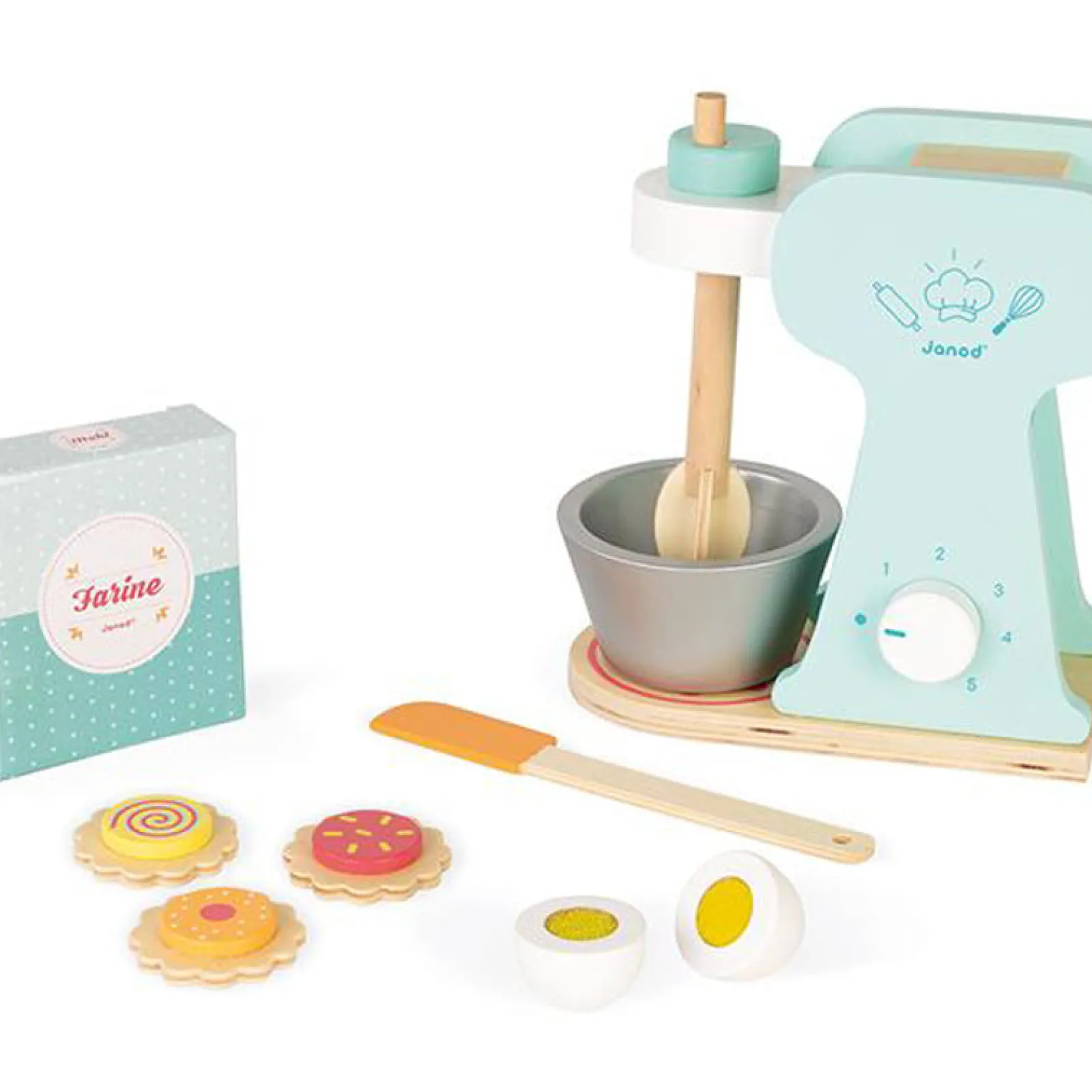 Little Helper Wooden Toys & Educational Toys | Role Play Toys & Pretend Play | 100% Eco Montessori Wooden Mixer Toy w/ Accessories | Kitchen Toy | Wooden Toy | 3-8 years