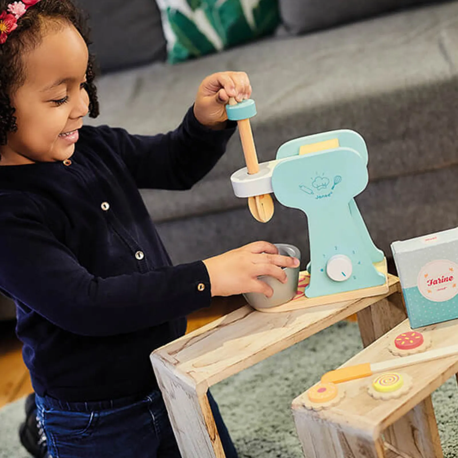 Little Helper Wooden Toys & Educational Toys | Role Play Toys & Pretend Play | 100% Eco Montessori Wooden Mixer Toy w/ Accessories | Kitchen Toy | Wooden Toy | 3-8 years