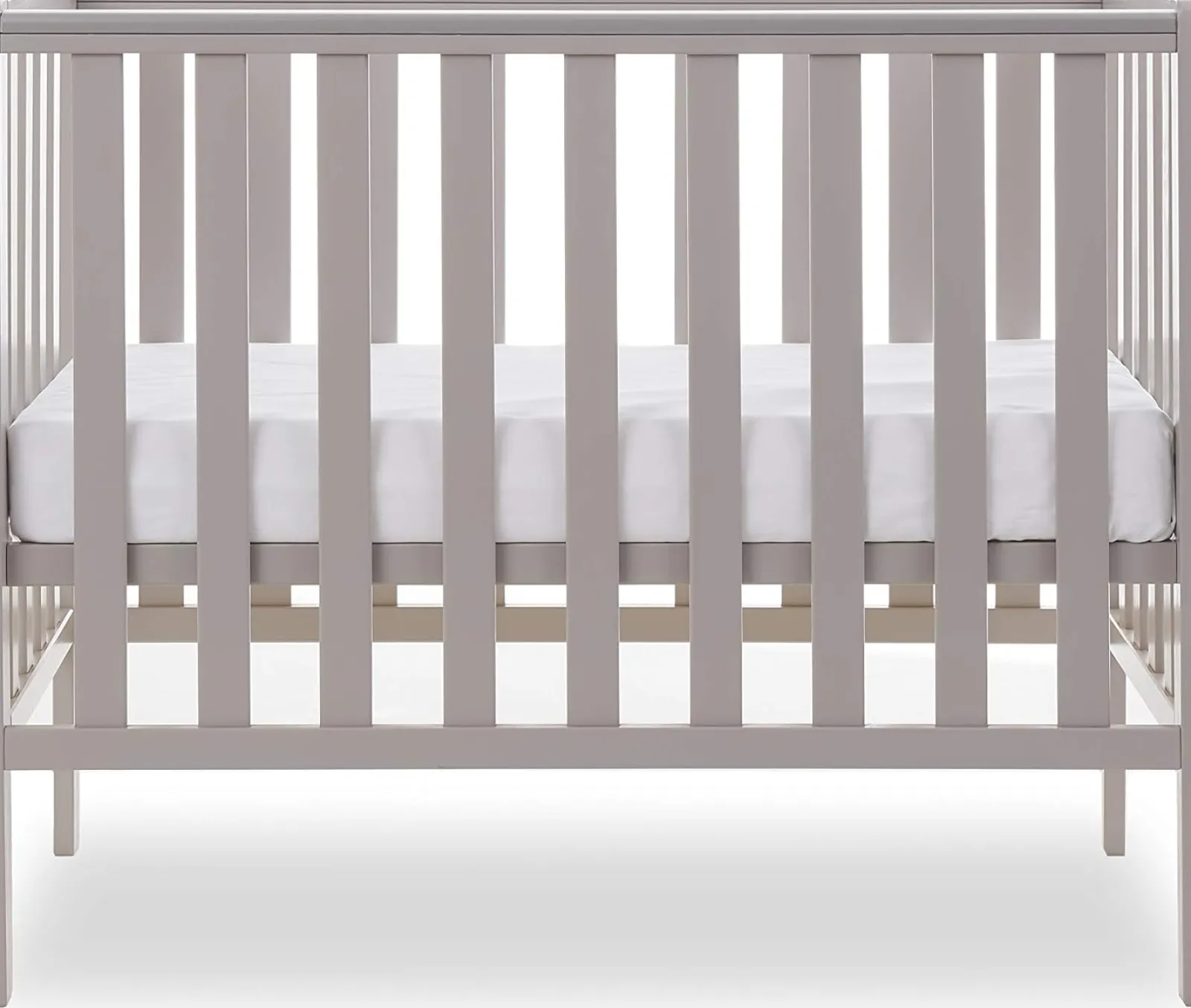 Little Helper Cots | 100% Eco New Zealand Pine Grow-with-Me Height Adjustable Space Saving Cot | Warm Grey | Birth - 18m