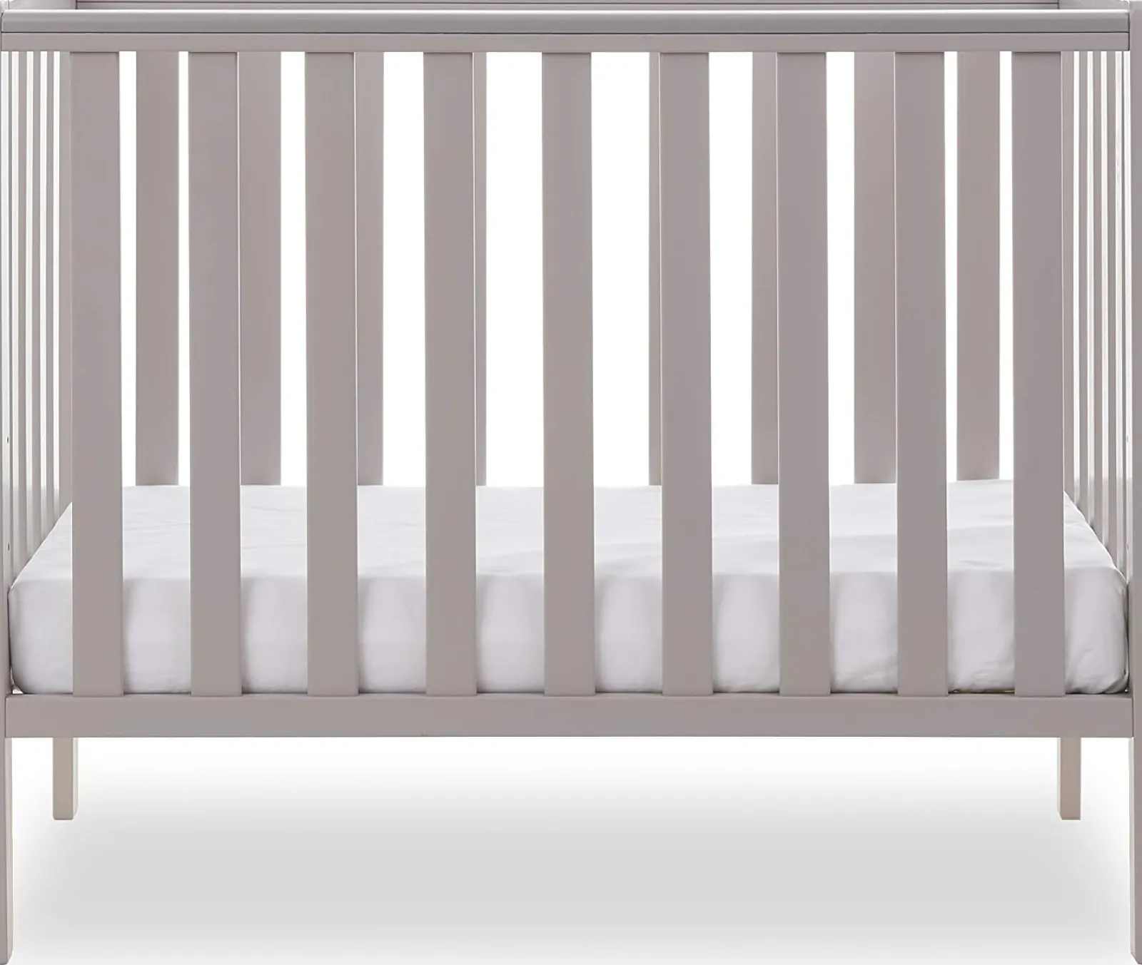Little Helper Cots | 100% Eco New Zealand Pine Grow-with-Me Height Adjustable Space Saving Cot | Warm Grey | Birth - 18m