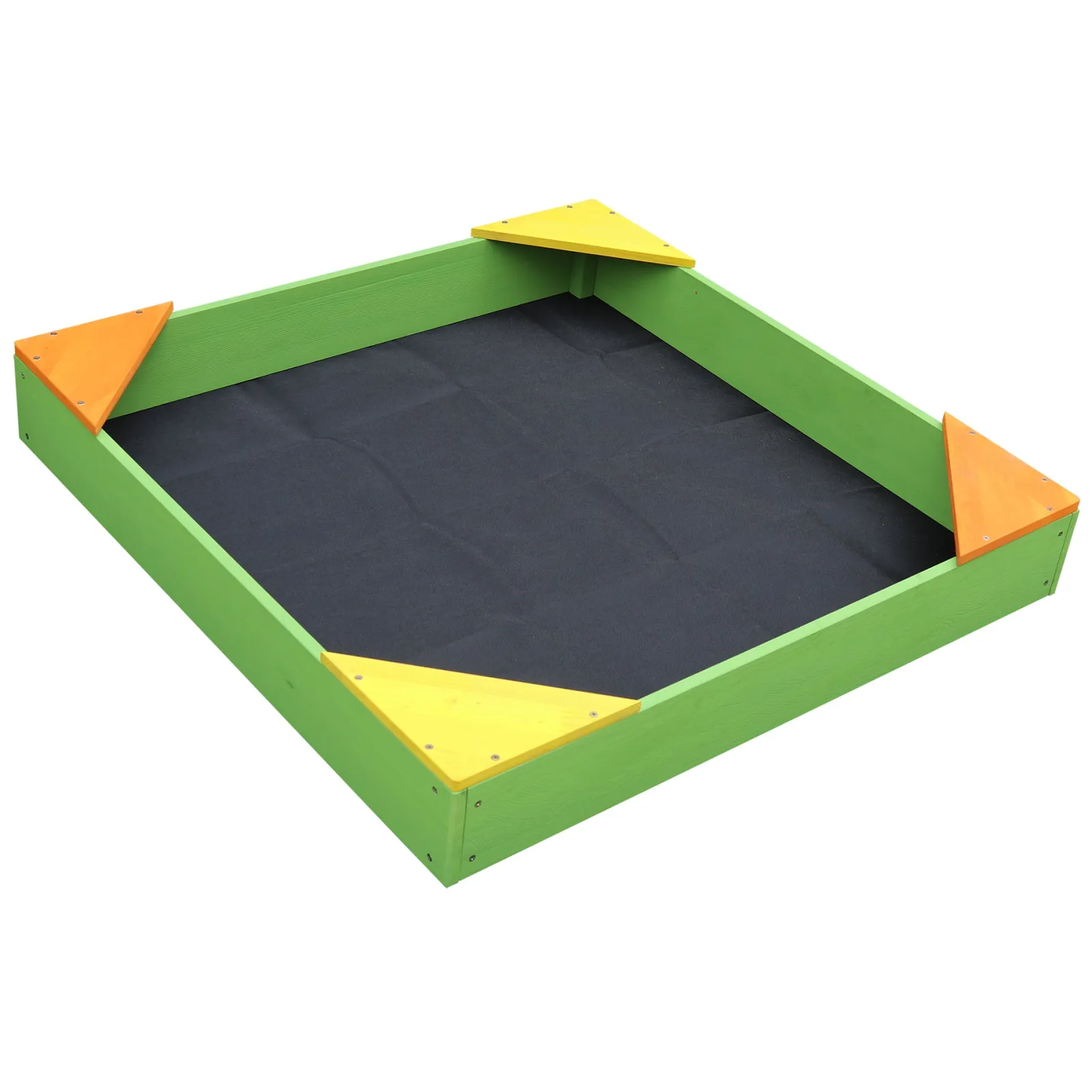 Little Helper Sand & Water Table & Sandpits & Mud Kitchens | 100% Eco Rot Resistant FSC Cypress Montessori Wooden Sandpit | Base Liner | Waterproof Cover | 90 x 90cm