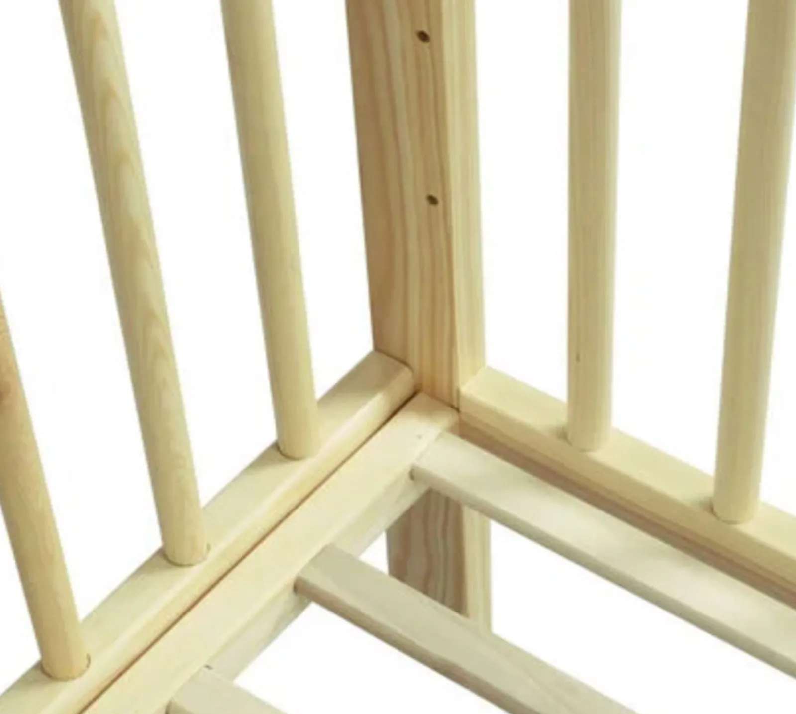 Little Helper Cots | Eco-Conscious Kozie Cot | Space Saving Baby Cot | With Deluxe Foam Mattress Option | Solid Pine