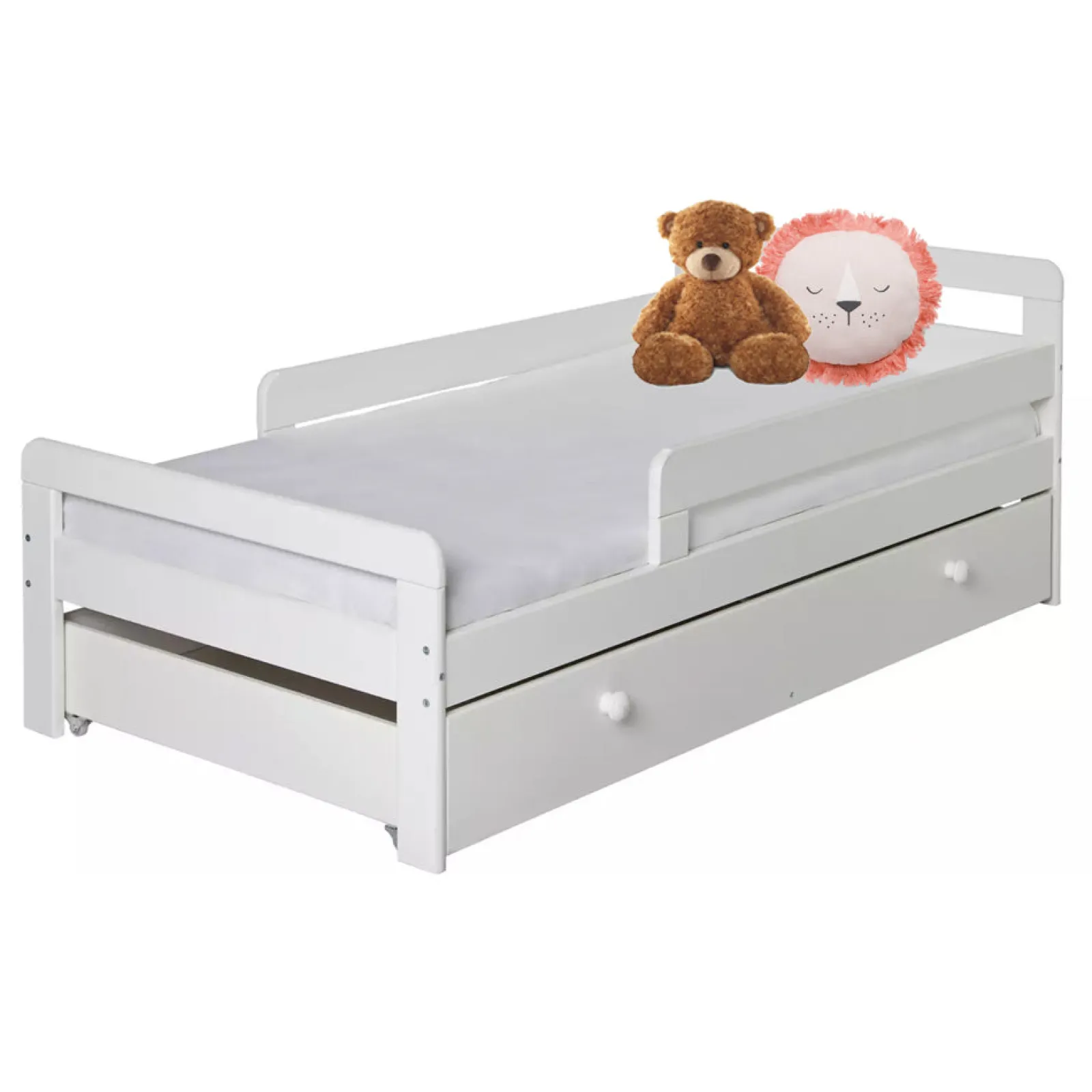 Little Helper Toddler Beds & Childrens Single Beds | Eco-conscious Solid Wood Toddler Bed with Underbed Storage Drawer | Beds for Toddlers | Kids Single Bed