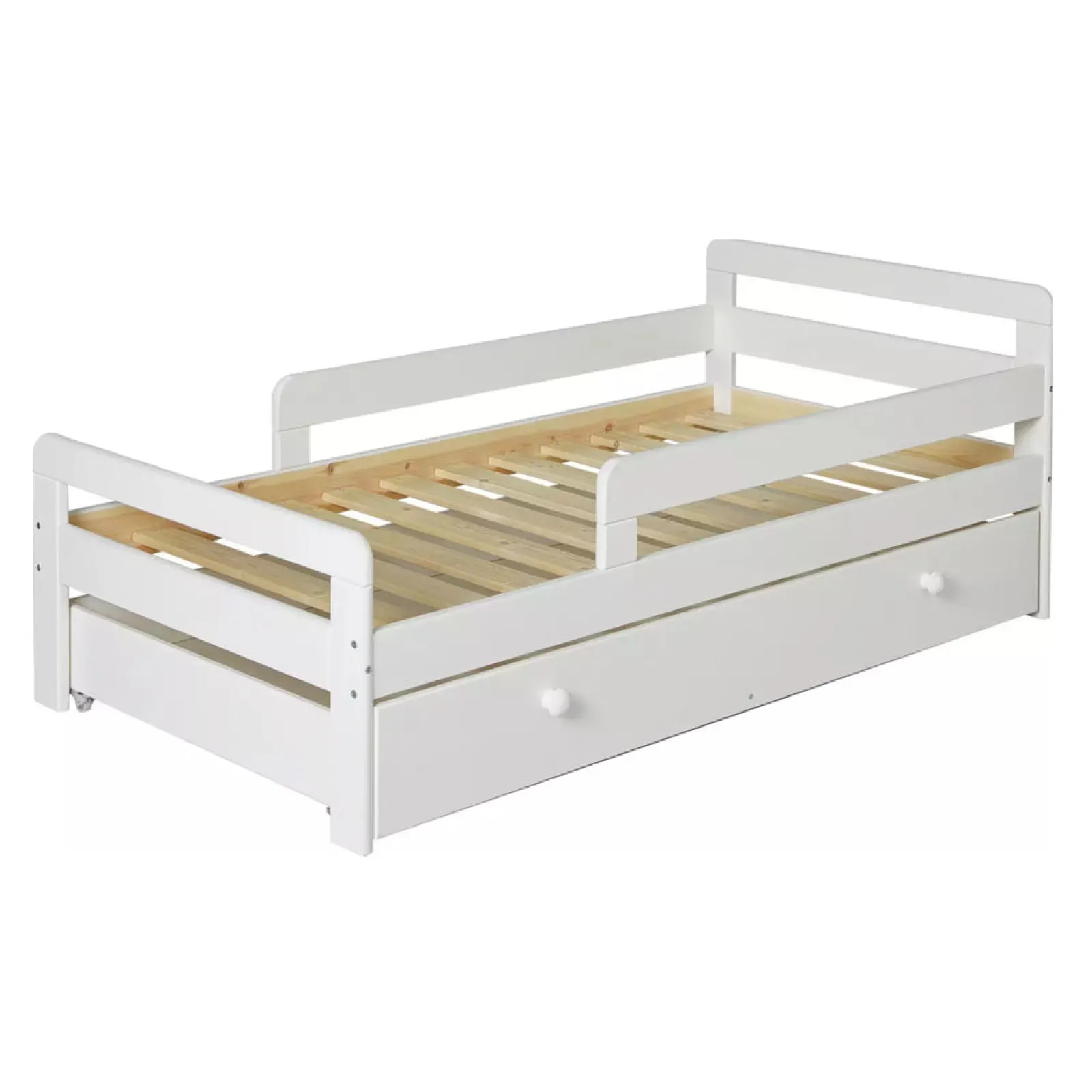 Little Helper Toddler Beds & Childrens Single Beds | Eco-conscious Solid Wood Toddler Bed with Underbed Storage Drawer | Beds for Toddlers | Kids Single Bed