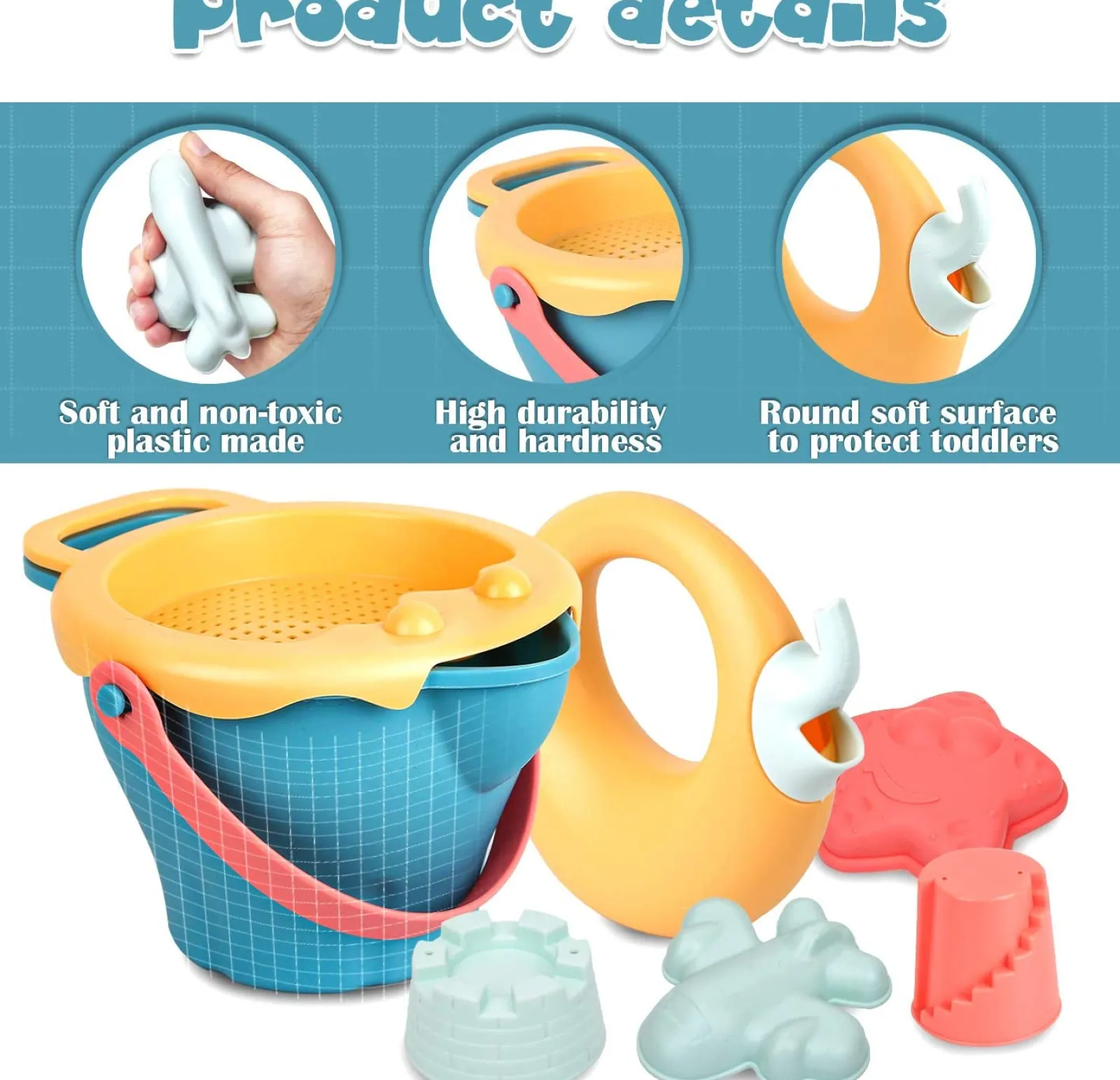 Little Helper Sand & Water Table & Sandpits & Mud Kitchens | Eco-Friendly High Quality Bucket & Spade Set | Outdoor Kids Toys for Sand Pit | 3 years+