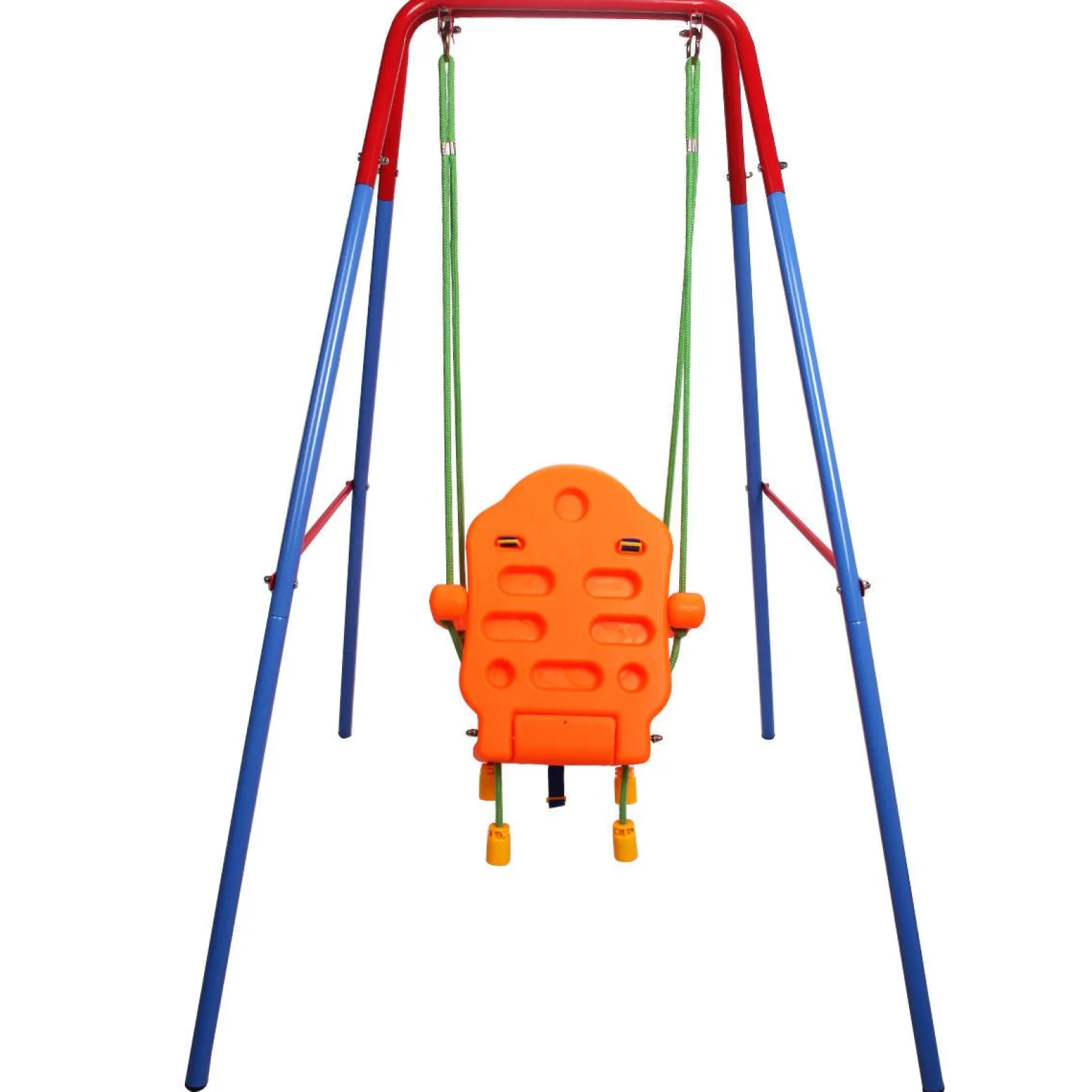 Little Helper Swing & Slide Sets & Garden Play & Trampolines | Eco-Friendly Plastic Garden Folding Outdoor Baby Swing With Baby Seat | Multicoloured | 12m - 3 years