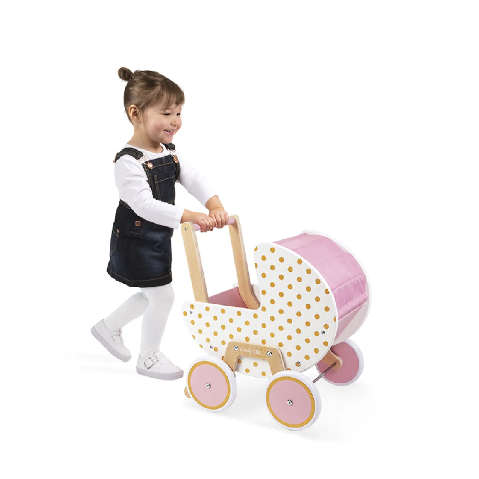 Little Helper Wooden Toys & Educational Toys | Baby Gifts | Entertainers & Walkers | Mademoiselle Doll's Pram | Doll Pram | Mini Pram | 3 Years+