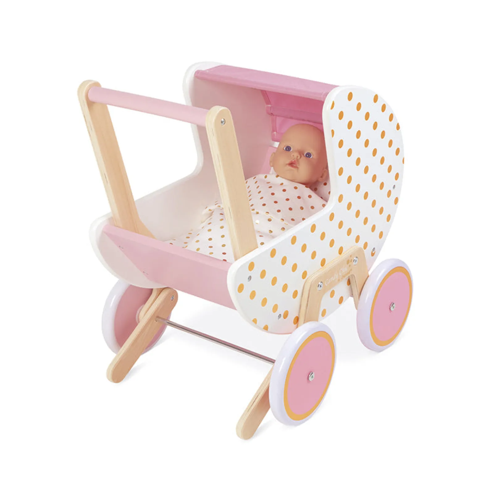 Little Helper Wooden Toys & Educational Toys | Baby Gifts | Entertainers & Walkers | Mademoiselle Doll's Pram | Doll Pram | Mini Pram | 3 Years+