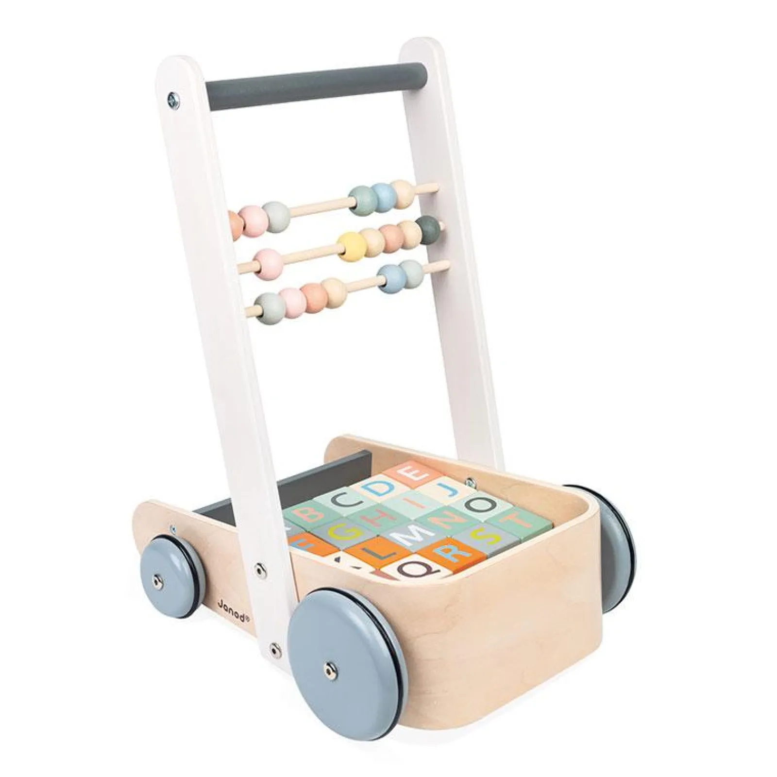 Little Helper Wooden Toys & Educational Toys | Baby Gifts | Entertainers & Walkers | Sweet Cocoon Cart with ABC blocks | Walkers