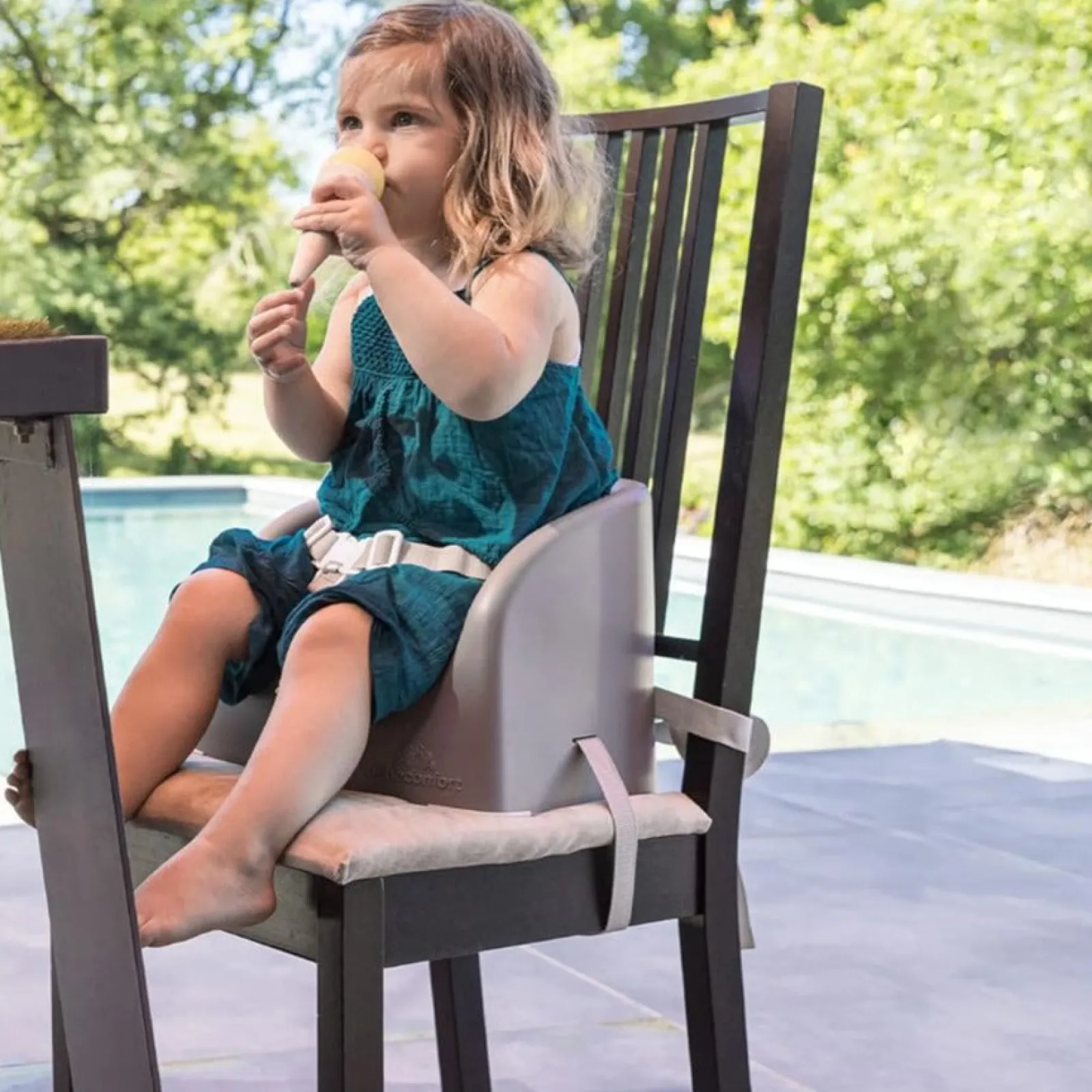 Little Helper Booster Seats & Support Seats | Everyday Super Safe Baby Booster Seat for Table | Feeding Seat | Grey with Harness